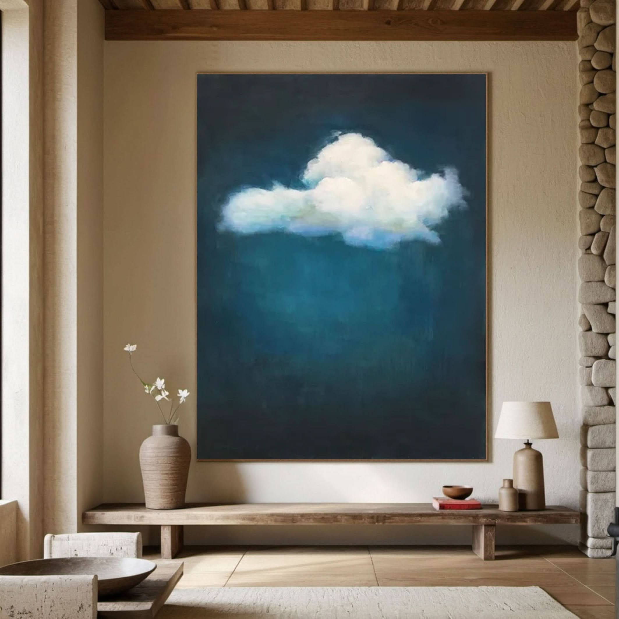 Tranquil Cloud Wall Art Modern Abstract Home Decor #OS 008