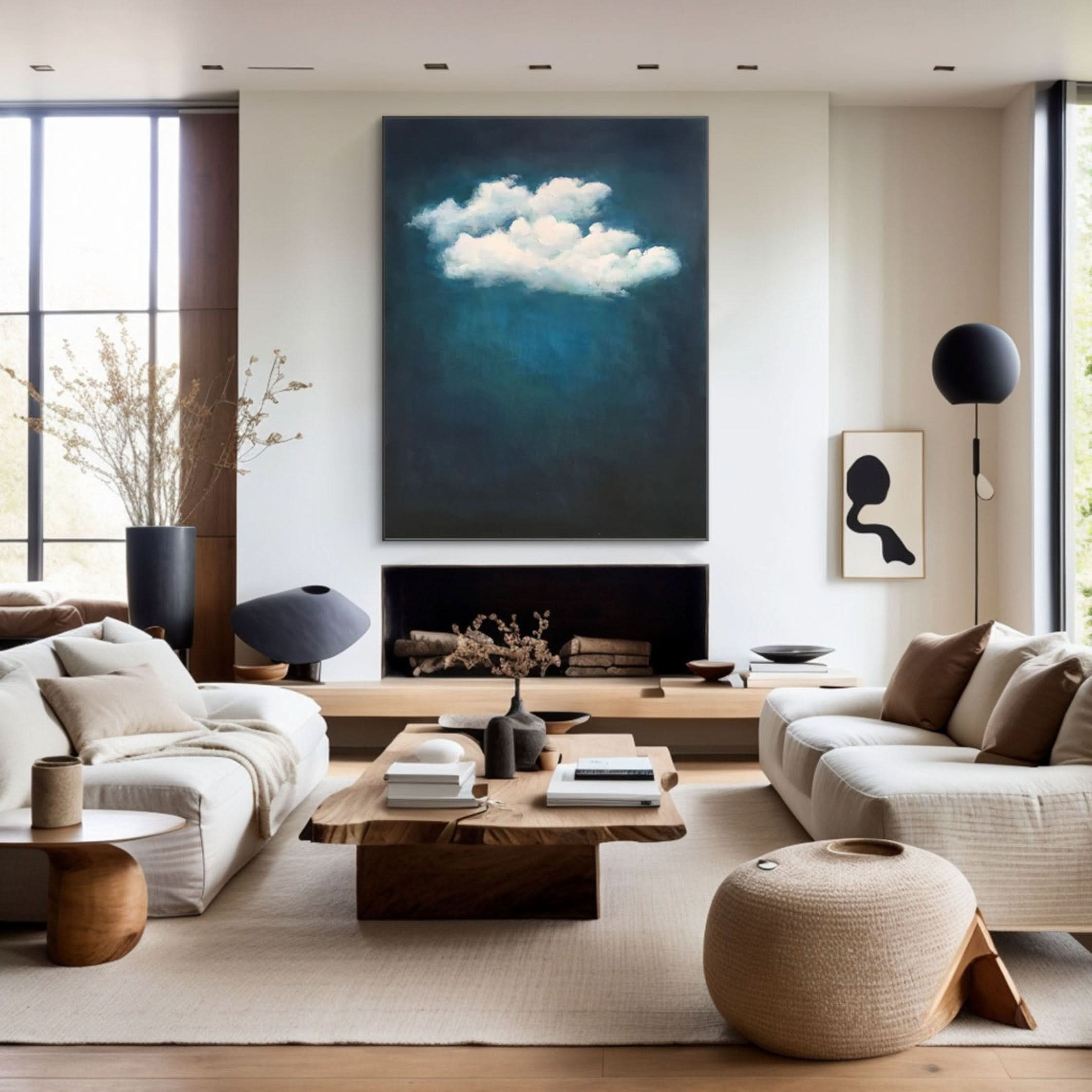 Tranquil Cloud Wall Art Modern Abstract Home Decor #OS 006