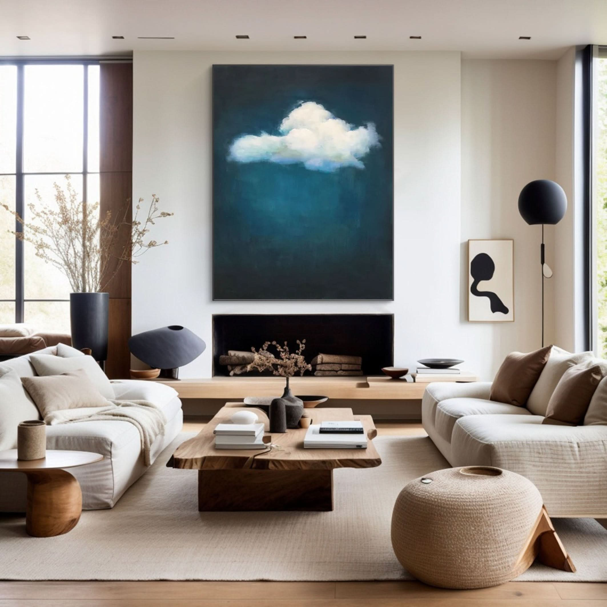 Tranquil Cloud Wall Art Modern Abstract Home Decor #OS 008