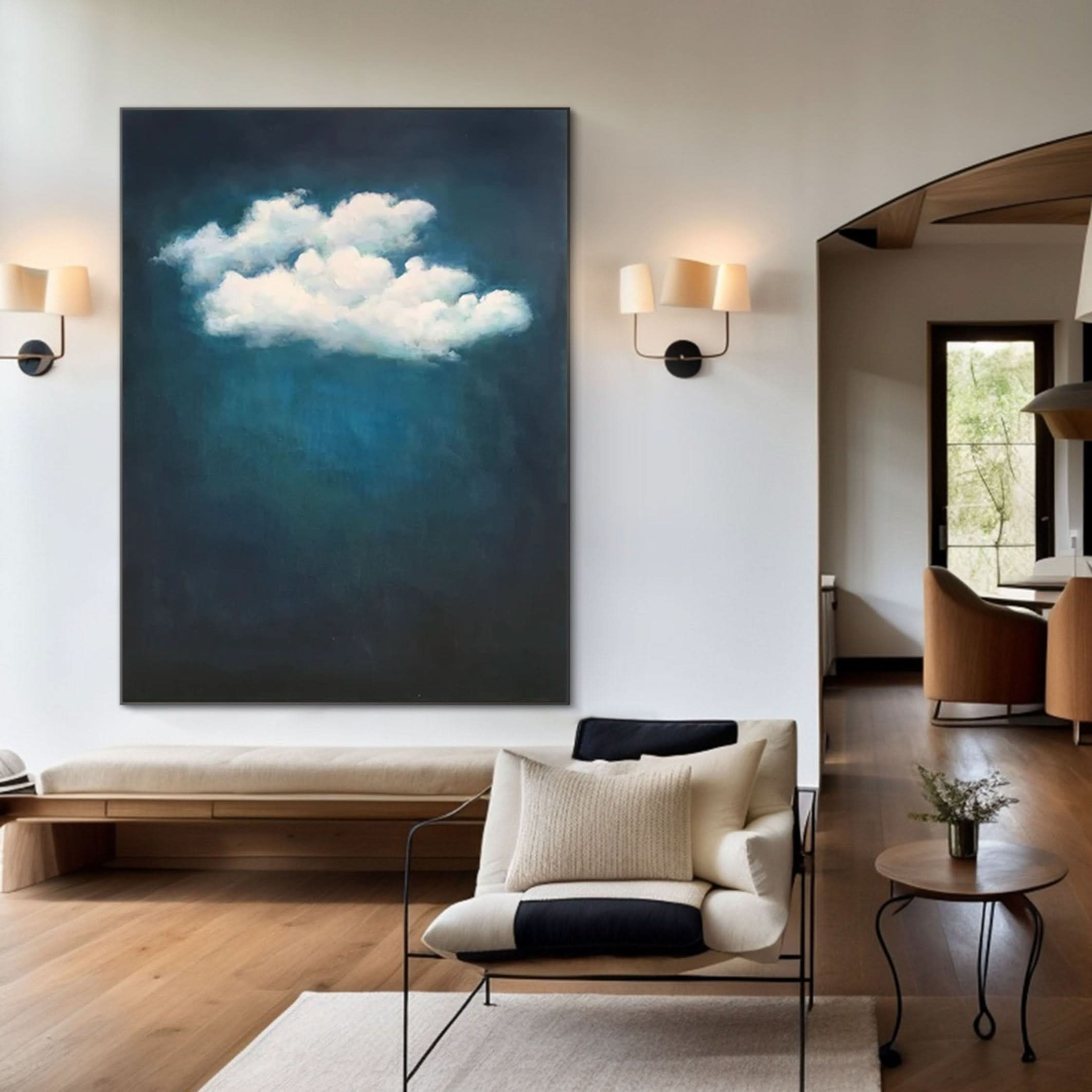 Tranquil Cloud Wall Art Modern Abstract Home Decor #OS 006