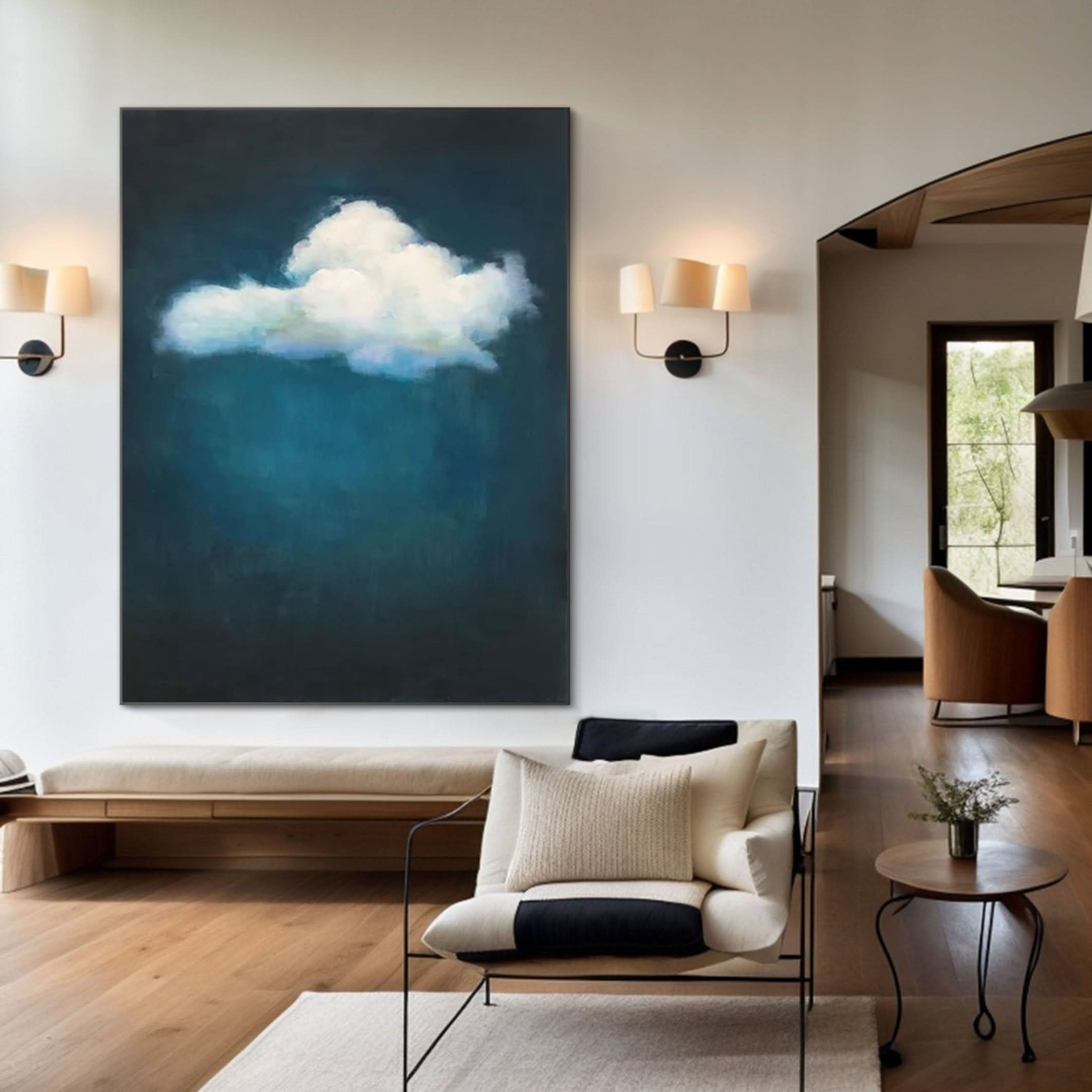 Tranquil Cloud Wall Art Modern Abstract Home Decor #OS 008