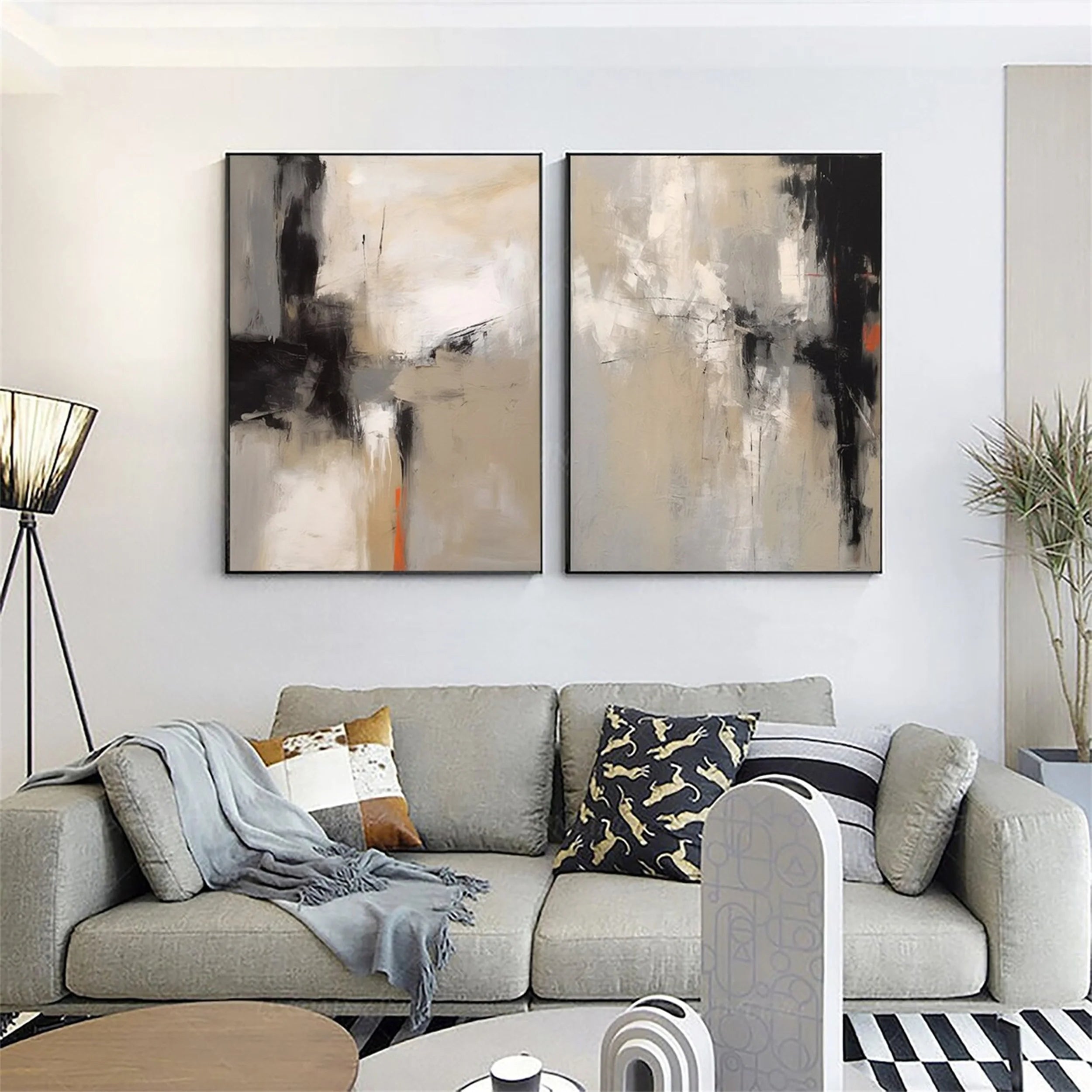 Abstract Painting Set of 2 #AB 094