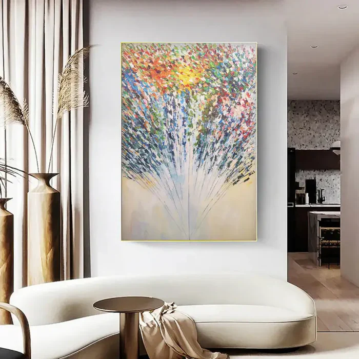 Colorful Flower & Tree Abstract Wall Art #ML005