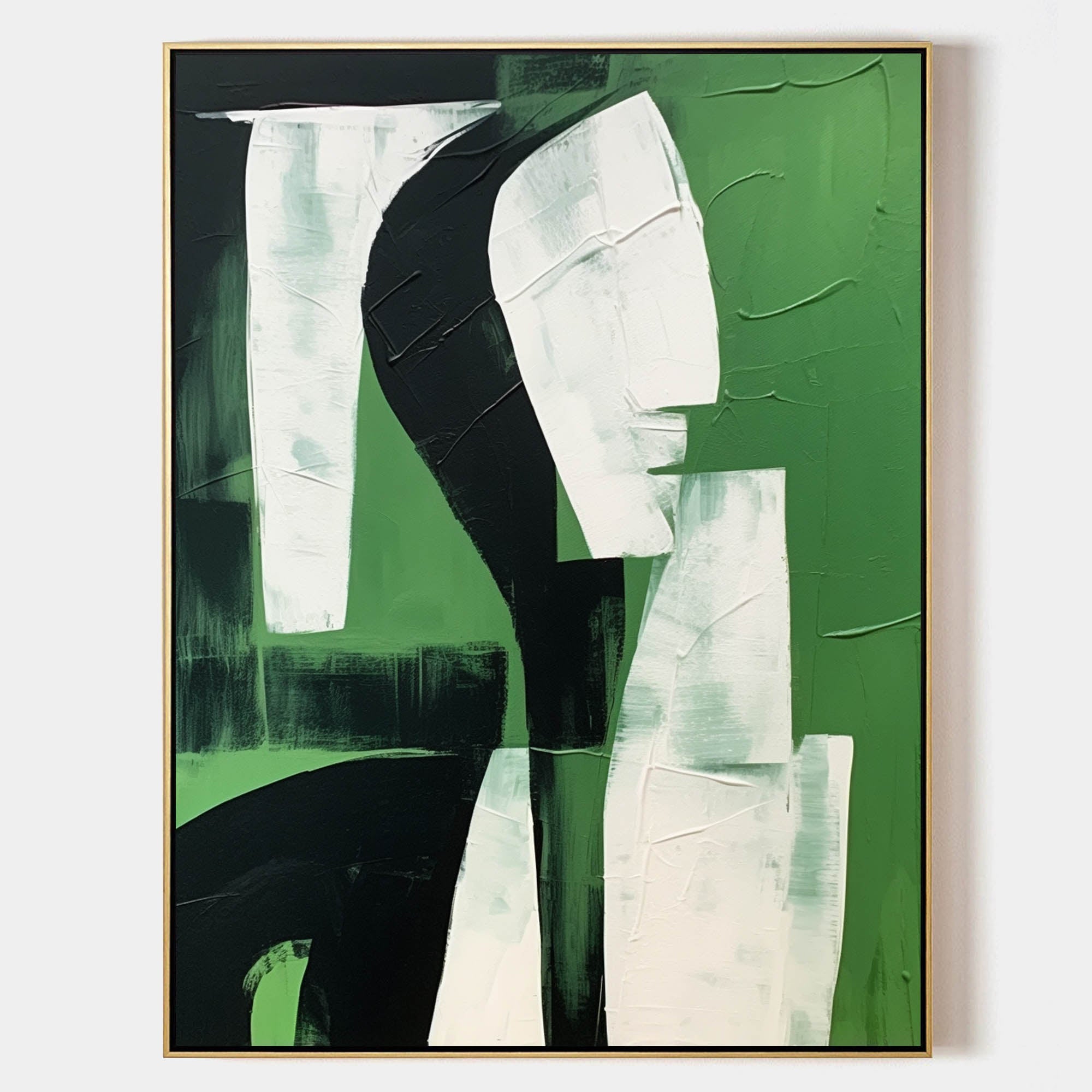 Green Contemporary Minimalist Art Green Abstract Minimalist Oil Painting Green Abstract Art Canvas