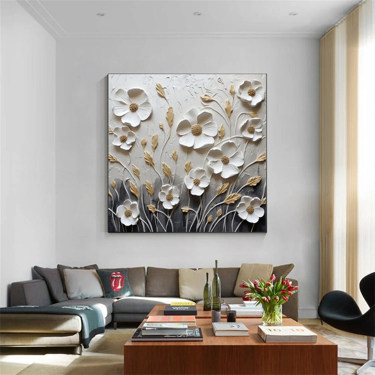 Flower & Tree Abstract Textured Wall Art #ML043