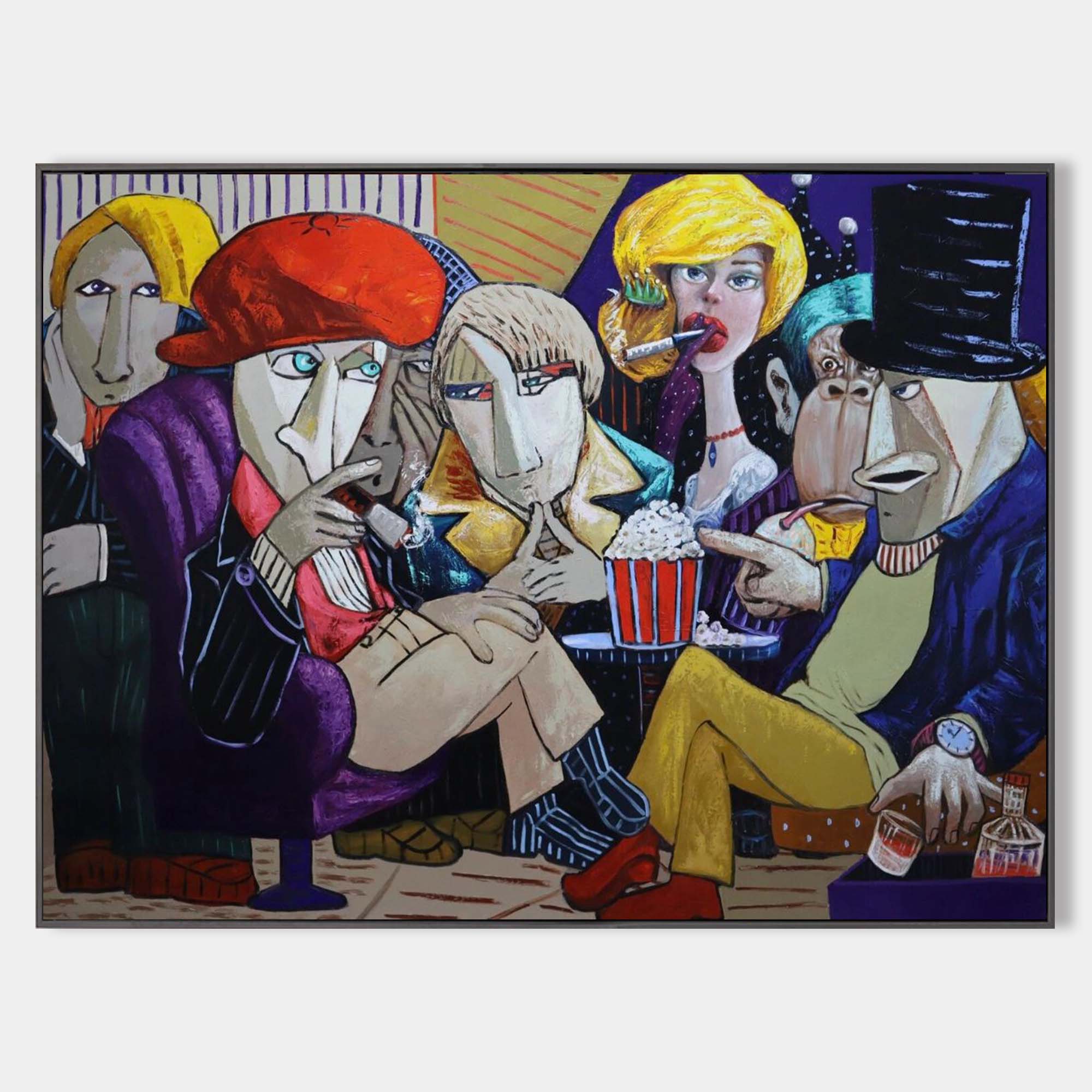 Large Pop Canvas Art Contemporary Pop Artists Original Pop Art People Pop Art Wall Decor