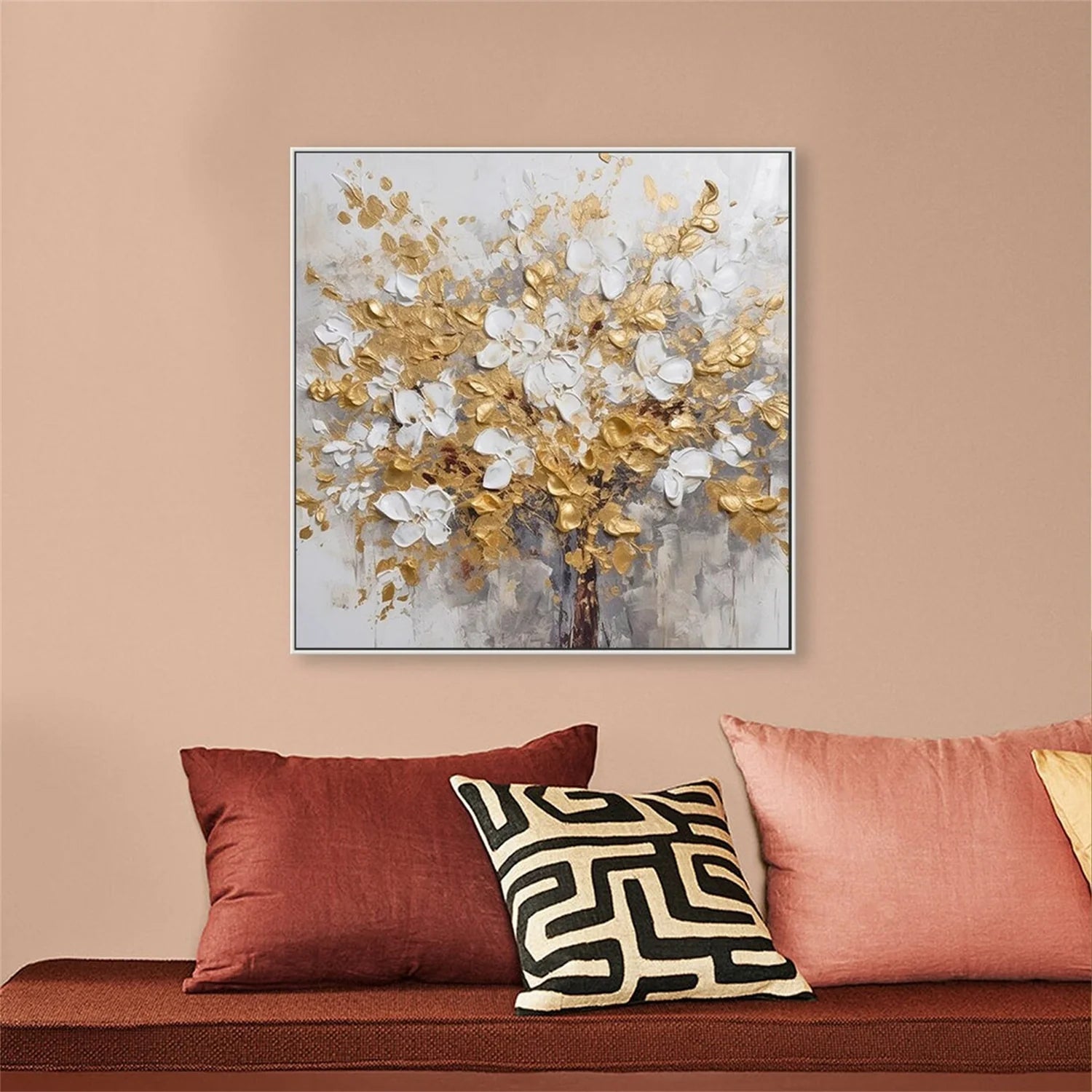 Colorful Flower & Tree Abstract  Wall Art#ML046