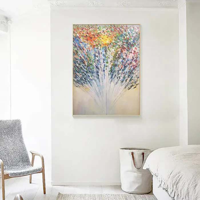 Colorful Flower & Tree Abstract Wall Art #ML005