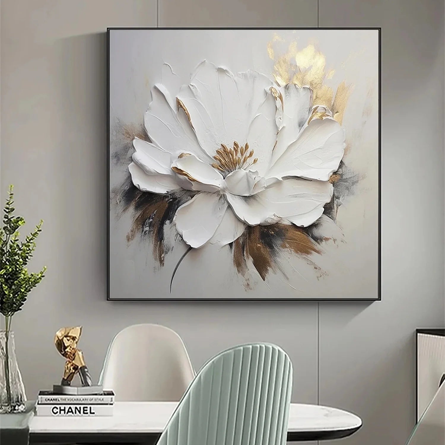 Flower & Tree Abstract Textured Wall Art #ML060