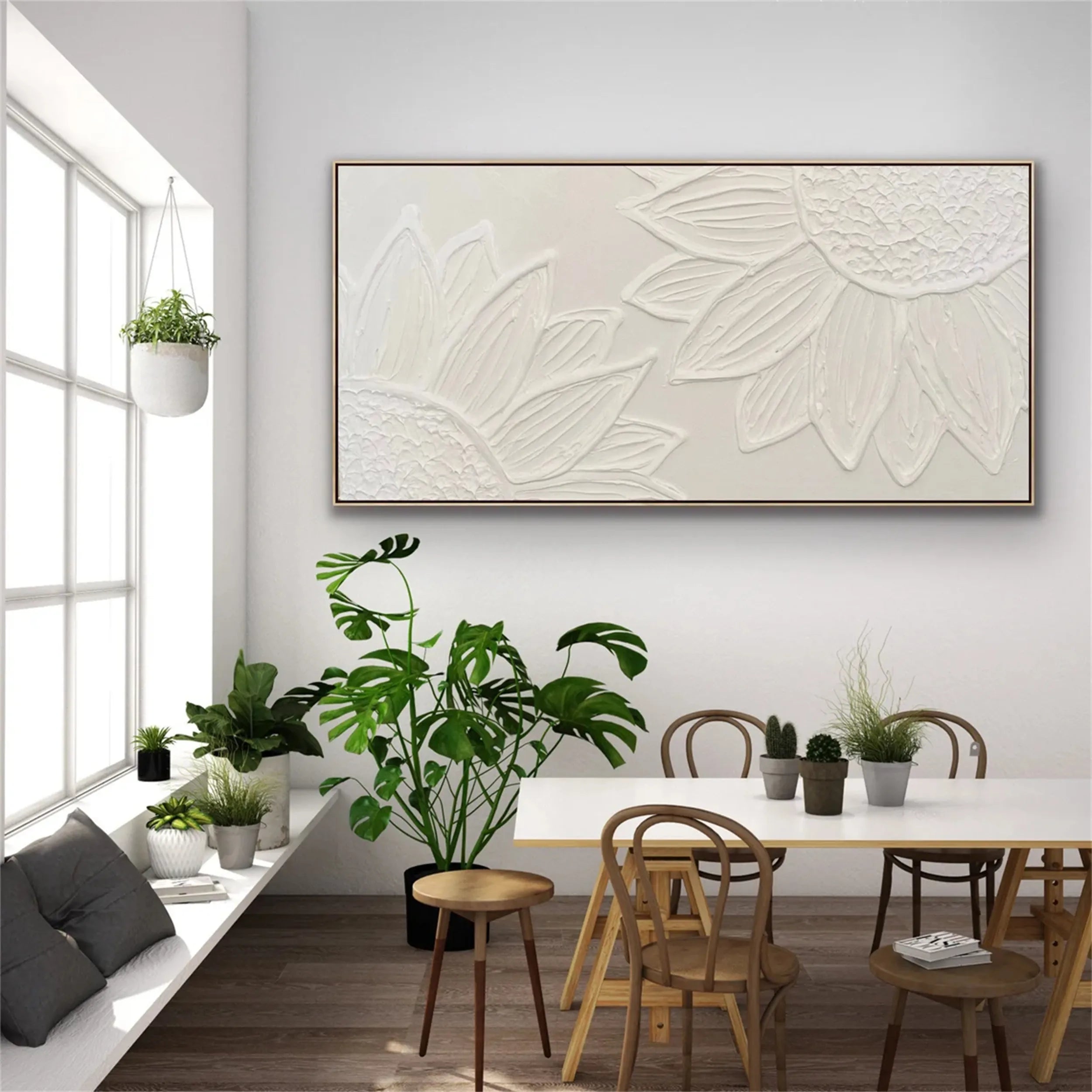 Flower & Tree Abstract Textured Wall Art #ML027