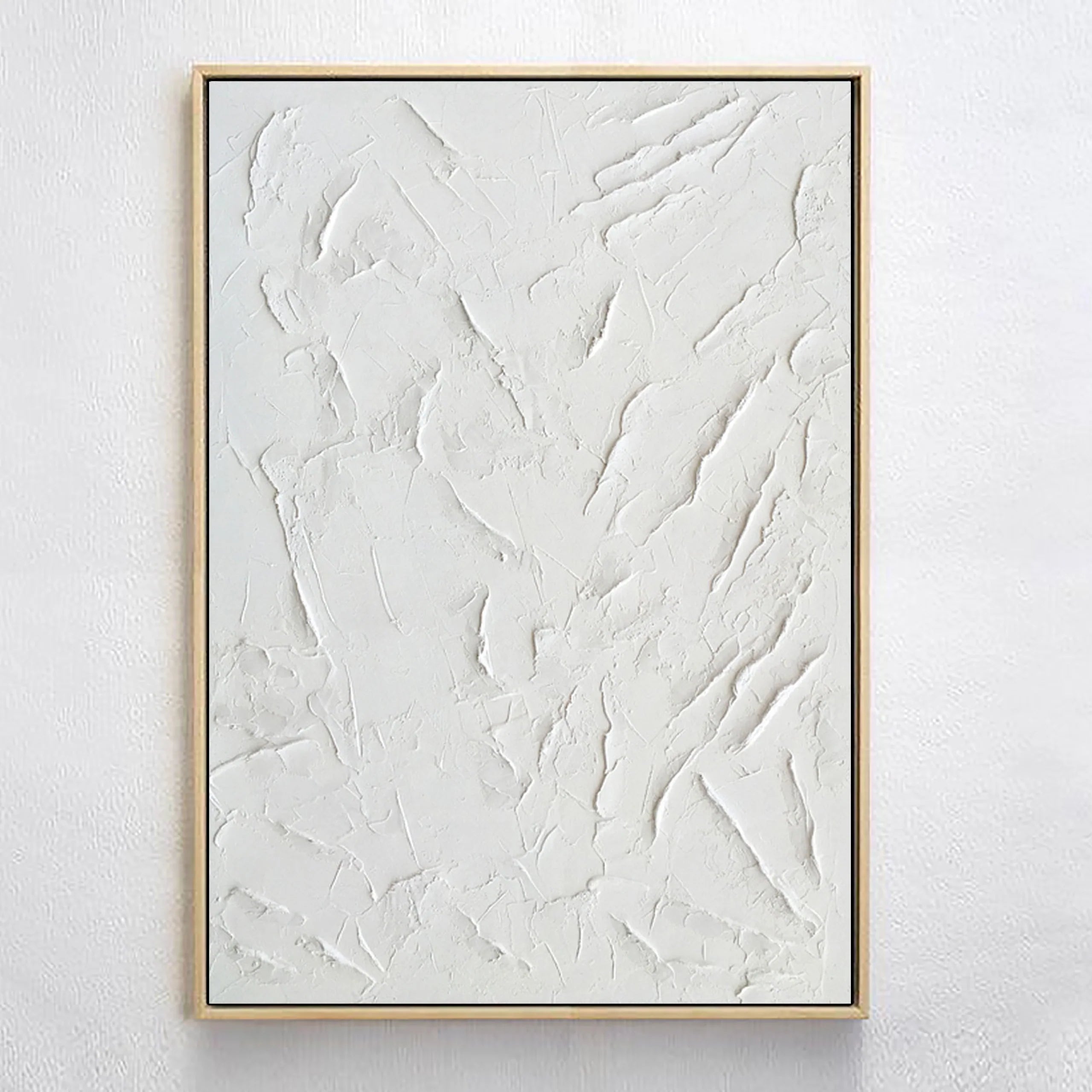 Minimalistic Plaster 3D Textured Painting on Canvas Original Wall Decor