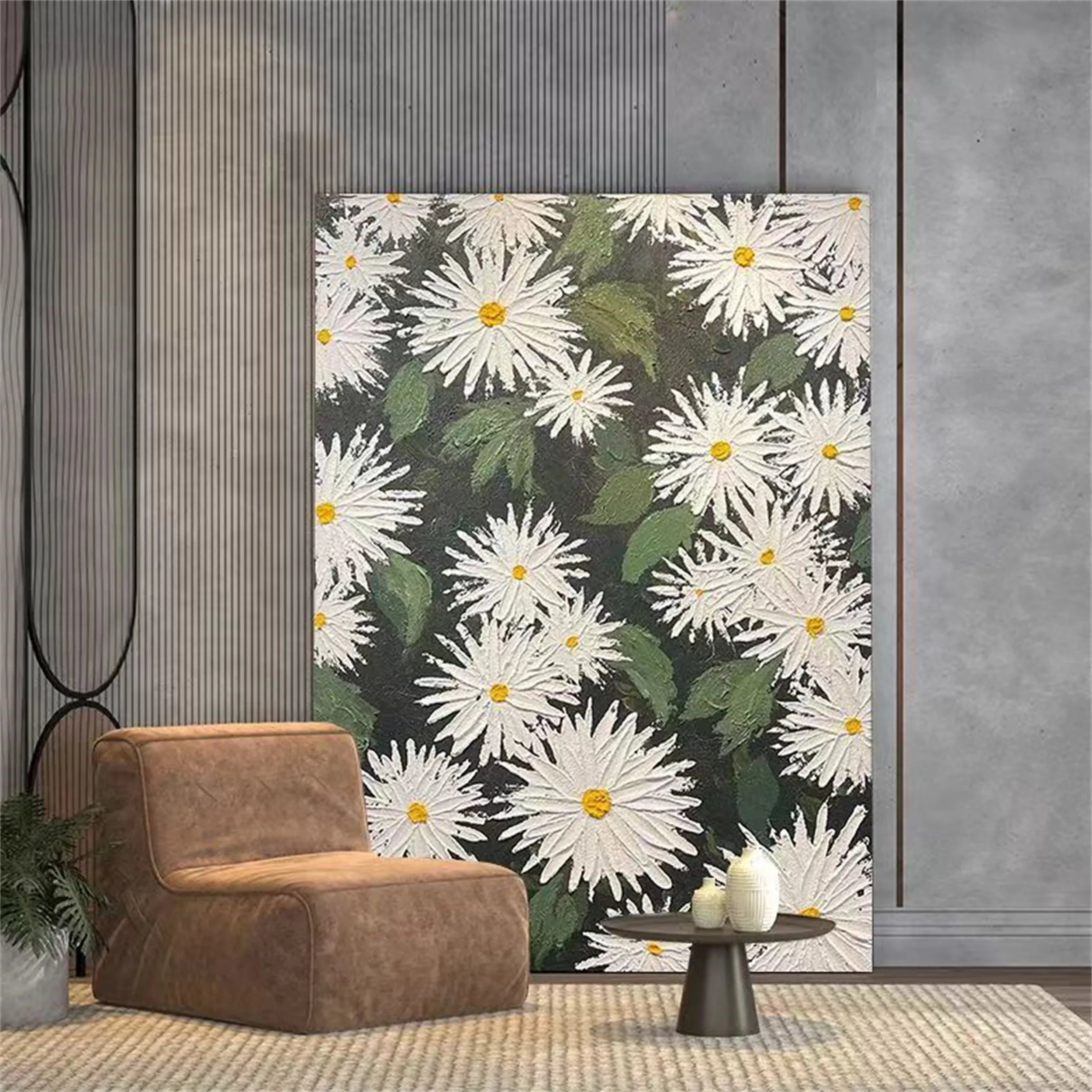 Colorful Flower & Tree Abstract Textured Wall Art #ML015