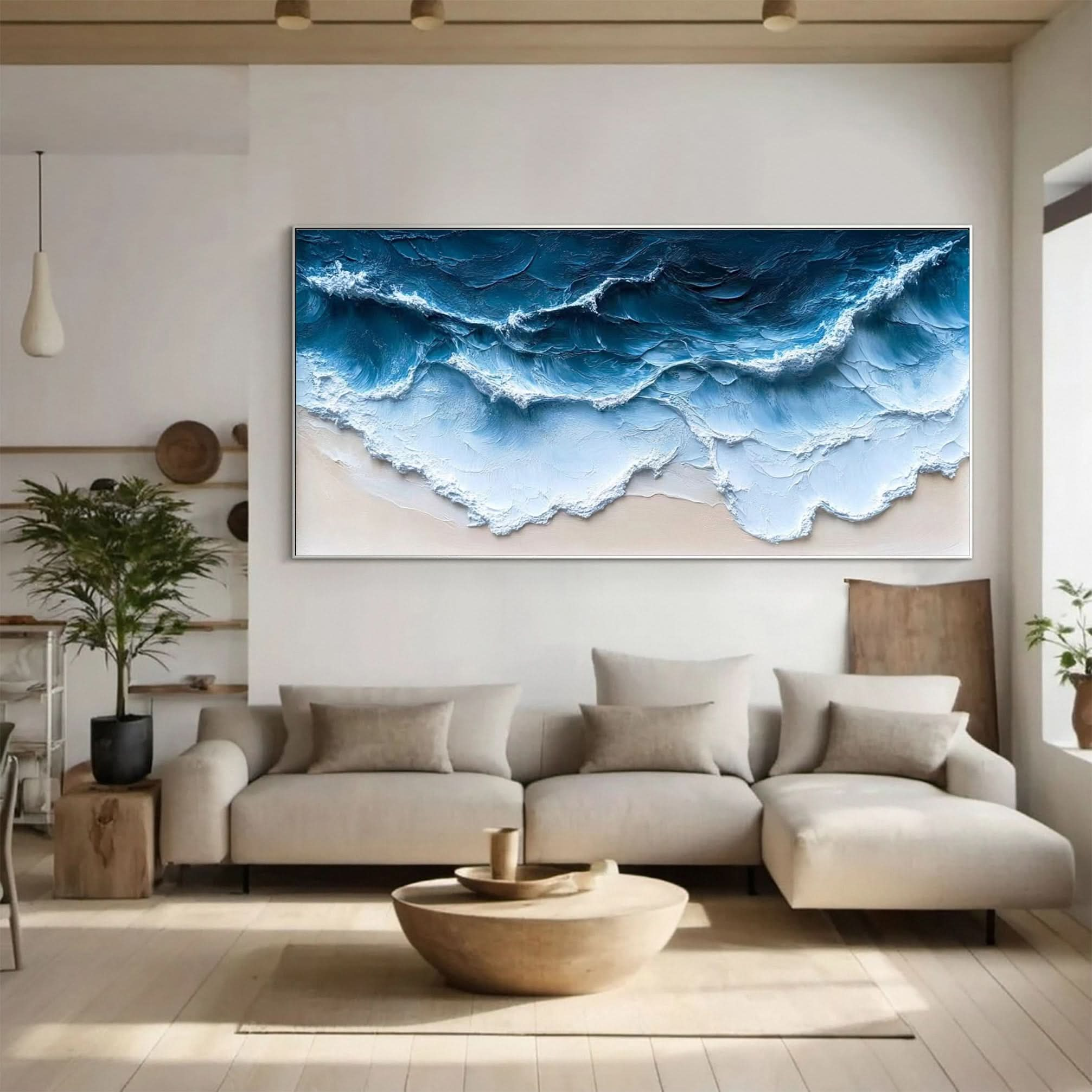 Ocean Majesty Large Textured Wave Wall Art #OS 040