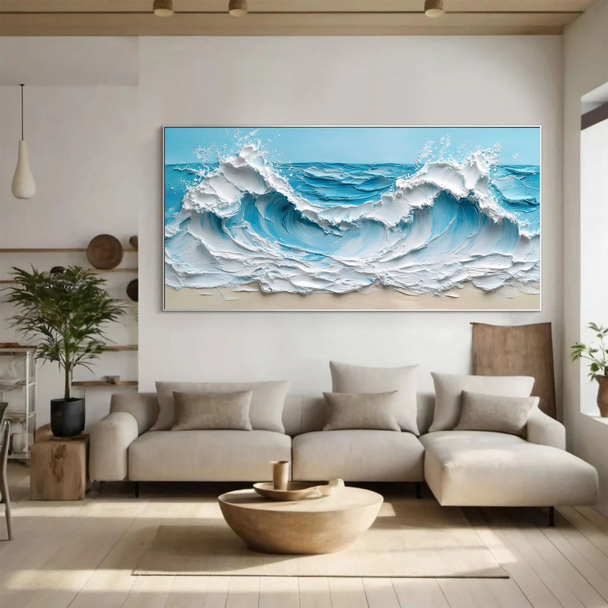 Ocean Majesty Large Textured Wave Wall Art #OS 041