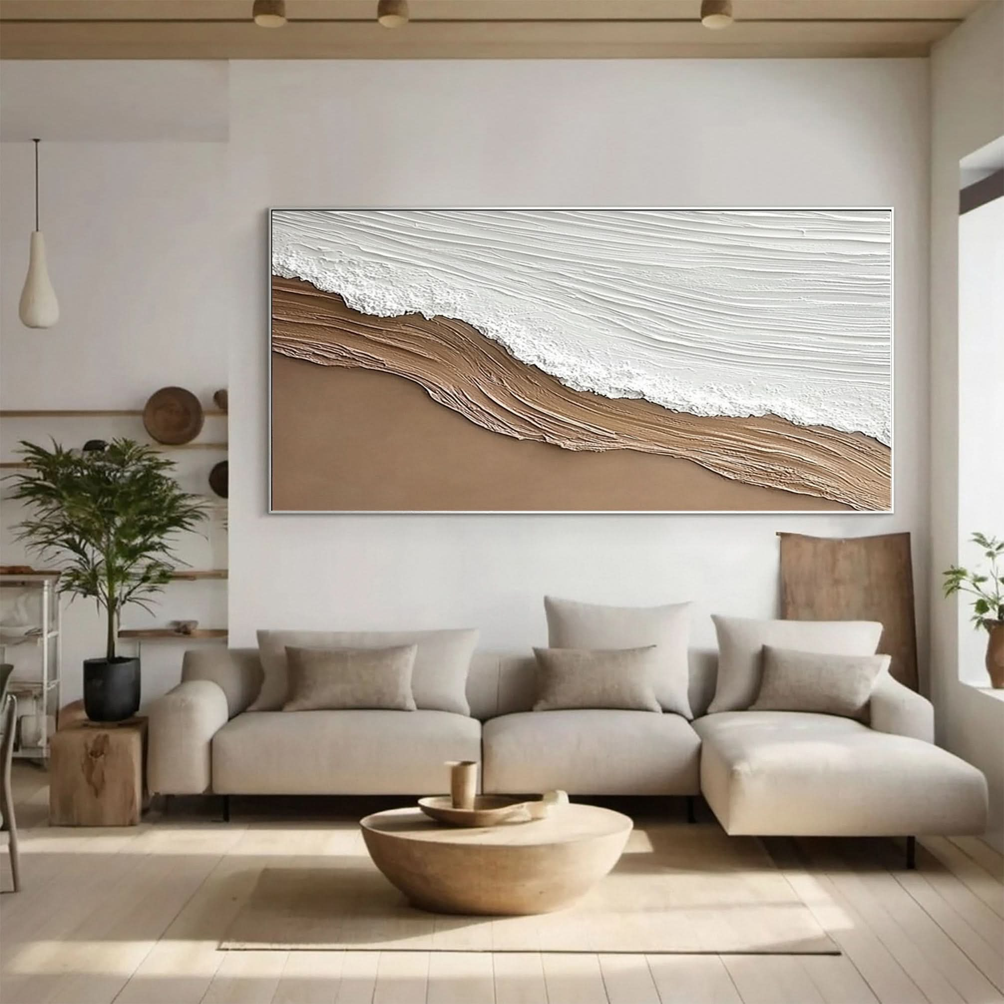 Large Textured Seascape Painting for Living Room Wall Art #OS 038