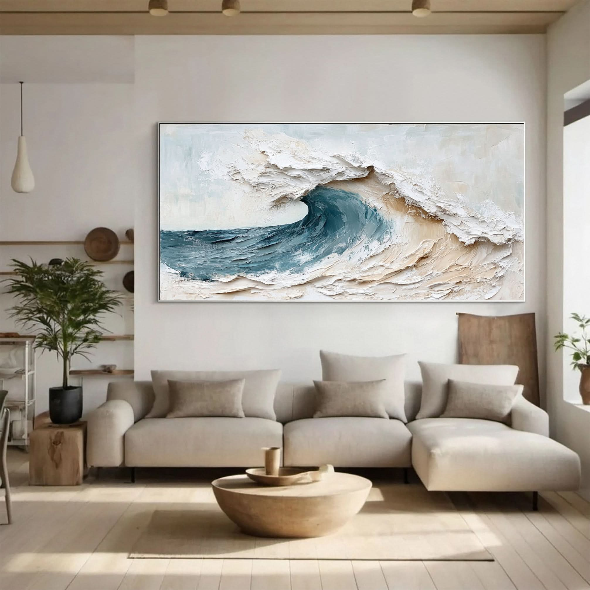 Ocean Majesty Large Textured Wave Wall Art #OS 043