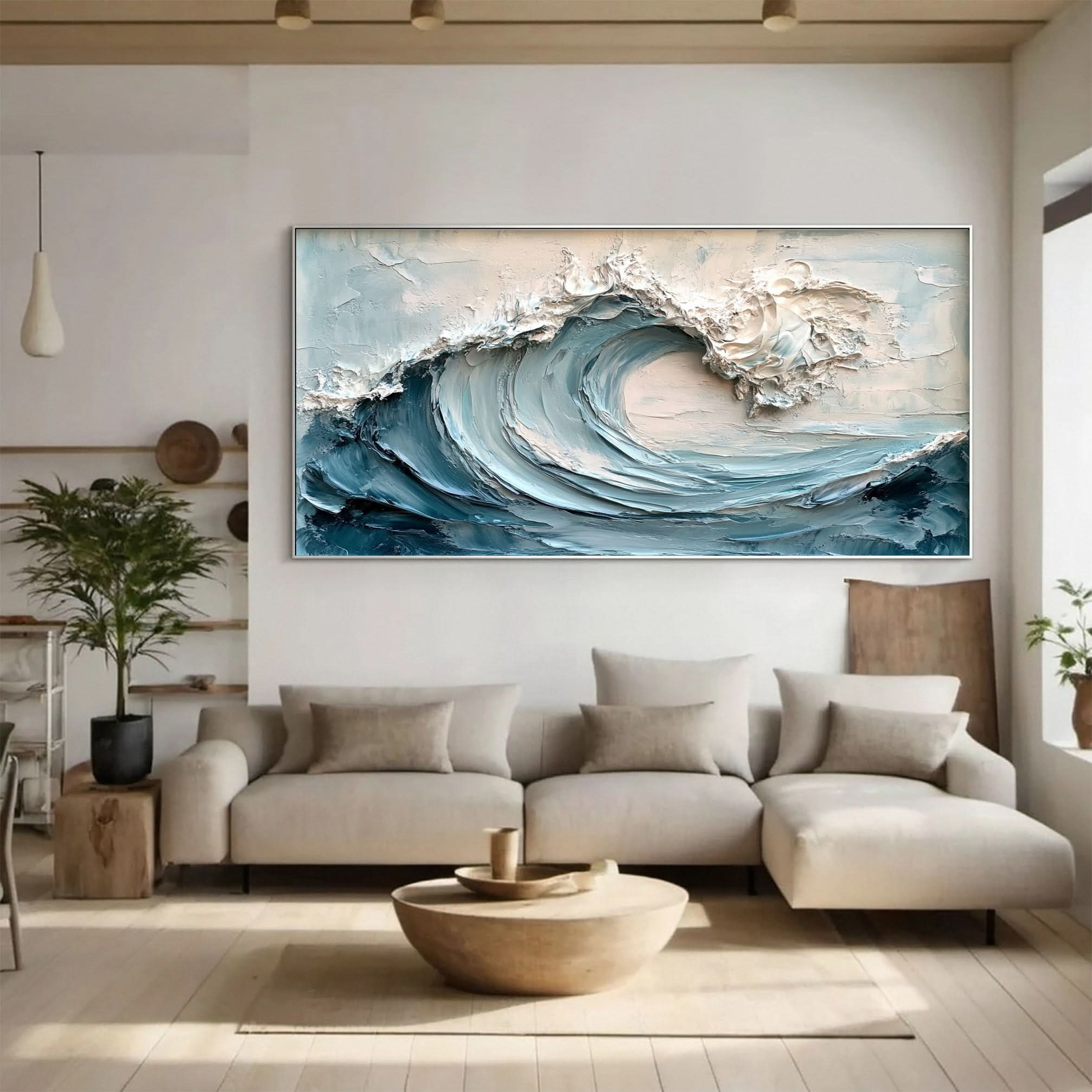 Ocean Majesty Large Textured Wave Wall Art #OS 044