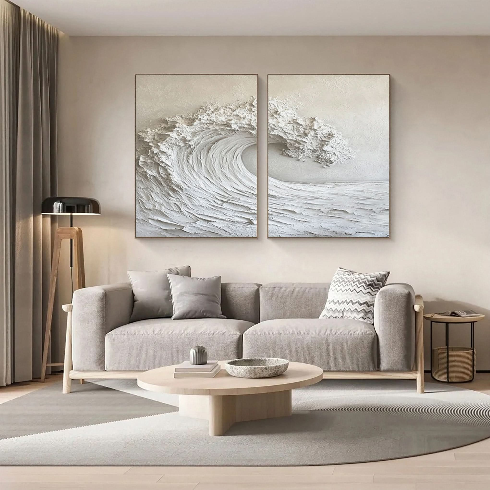 Large Textured Seascape Painting for Living Room Wall Art #OS 037