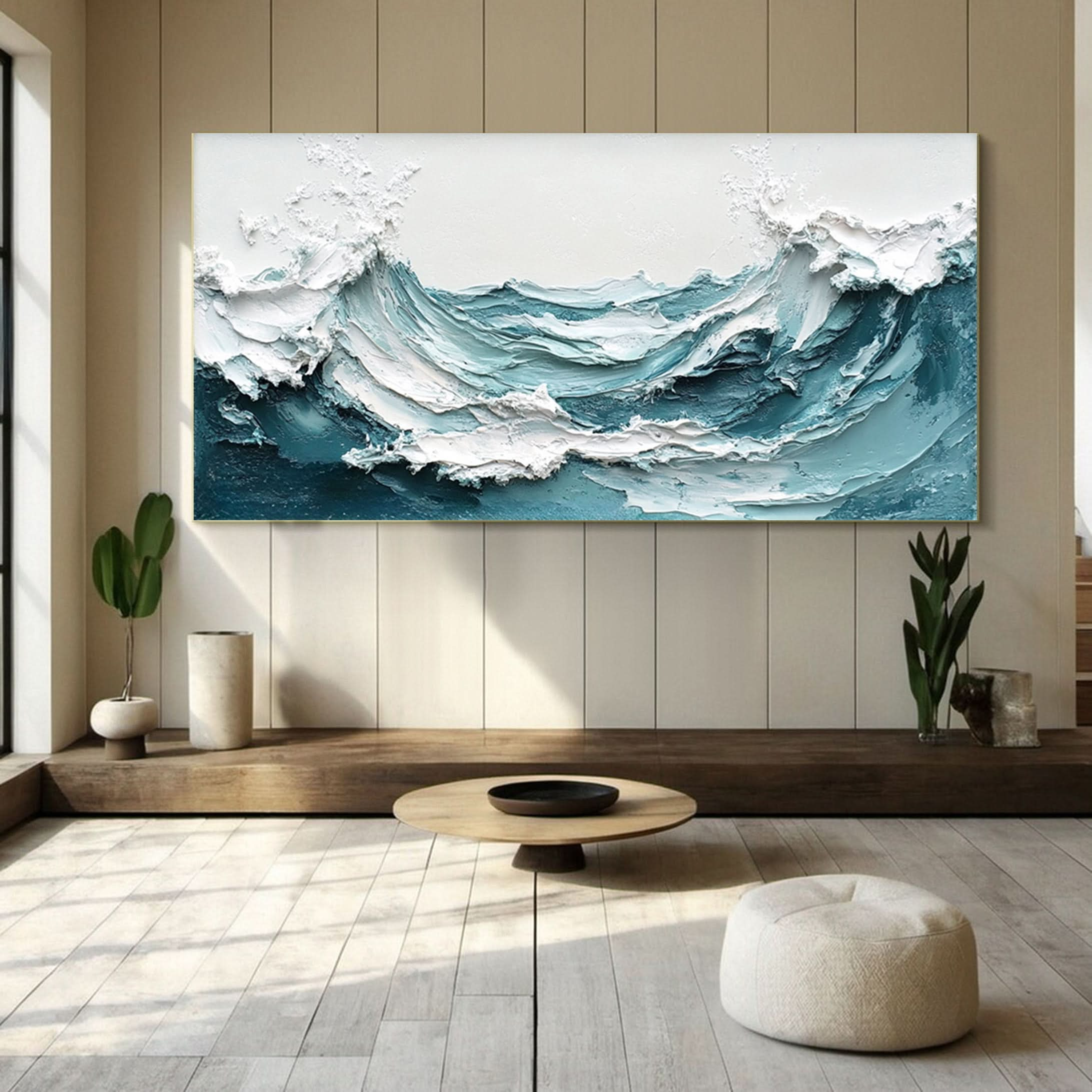 Ocean Majesty Large Textured Wave Wall Art #OS 046