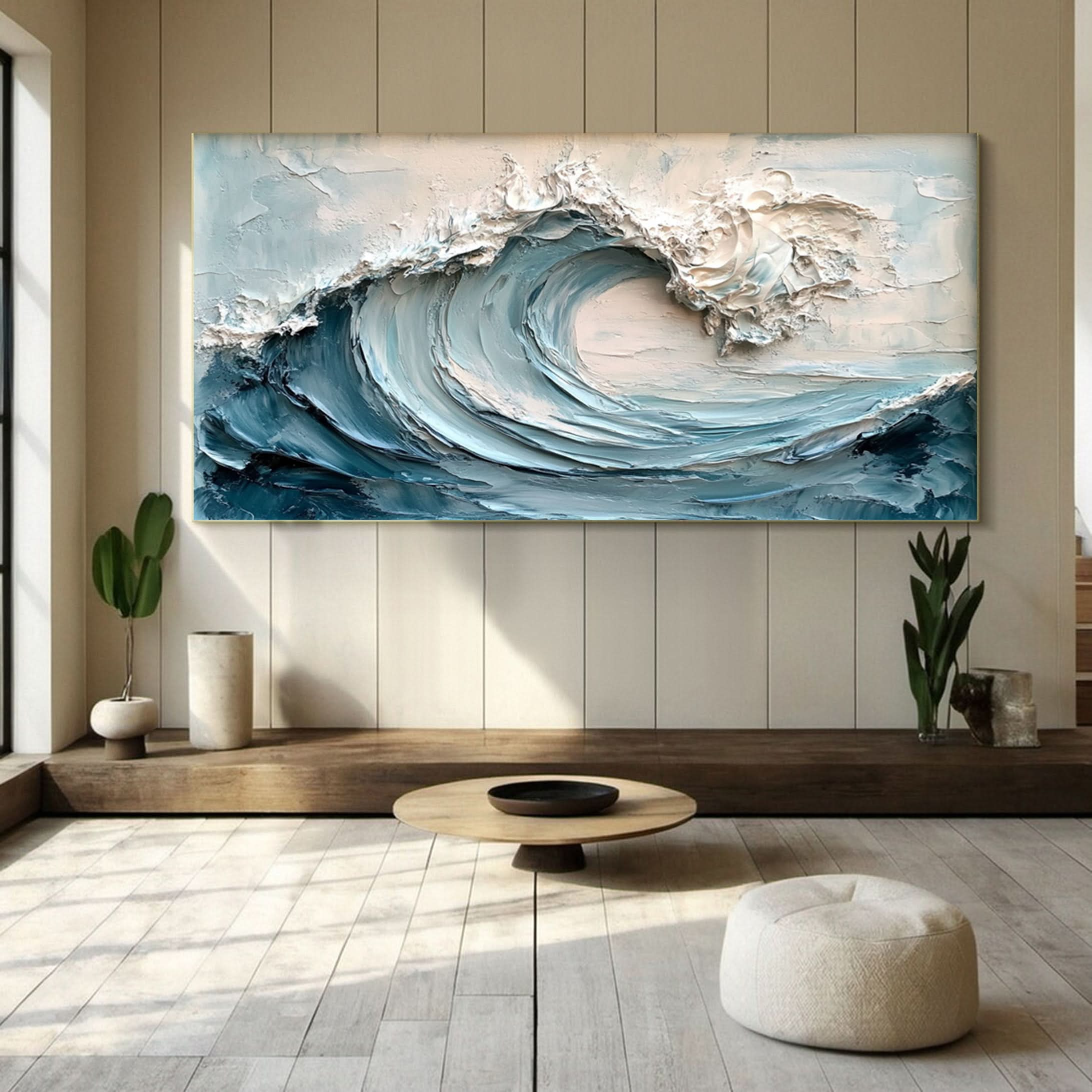 Ocean Majesty Large Textured Wave Wall Art #OS 044