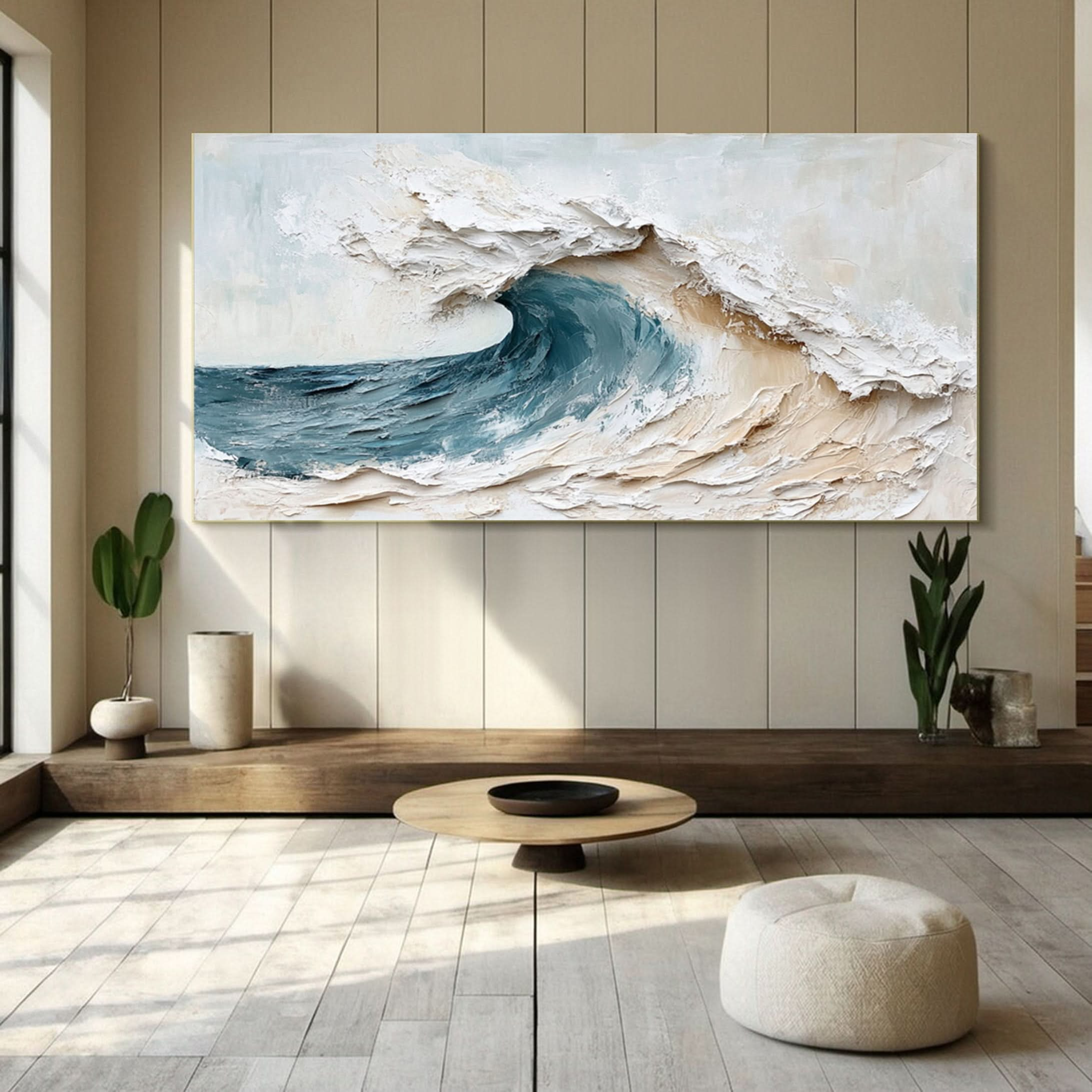 Ocean Majesty Large Textured Wave Wall Art #OS 043