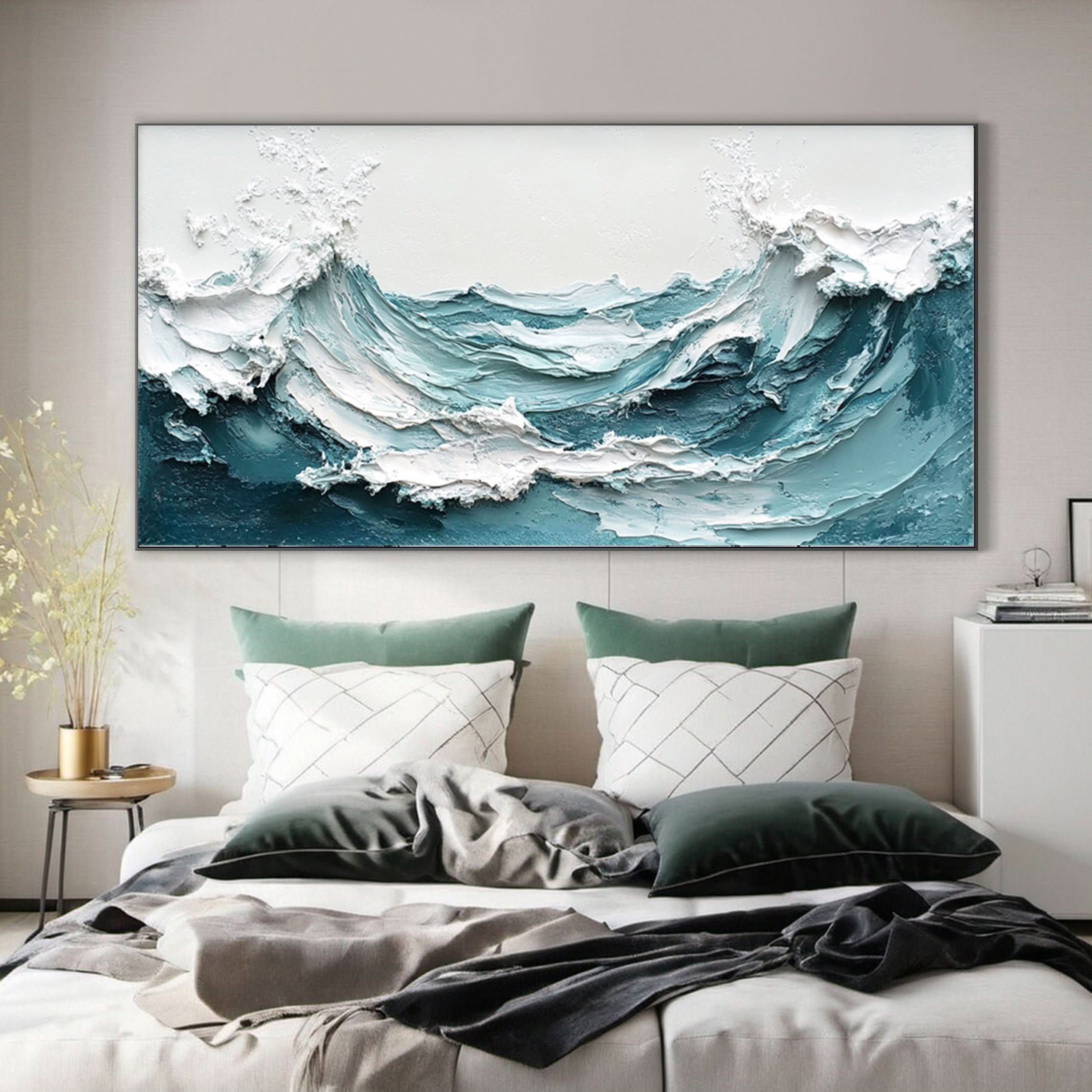 Ocean Majesty Large Textured Wave Wall Art #OS 046