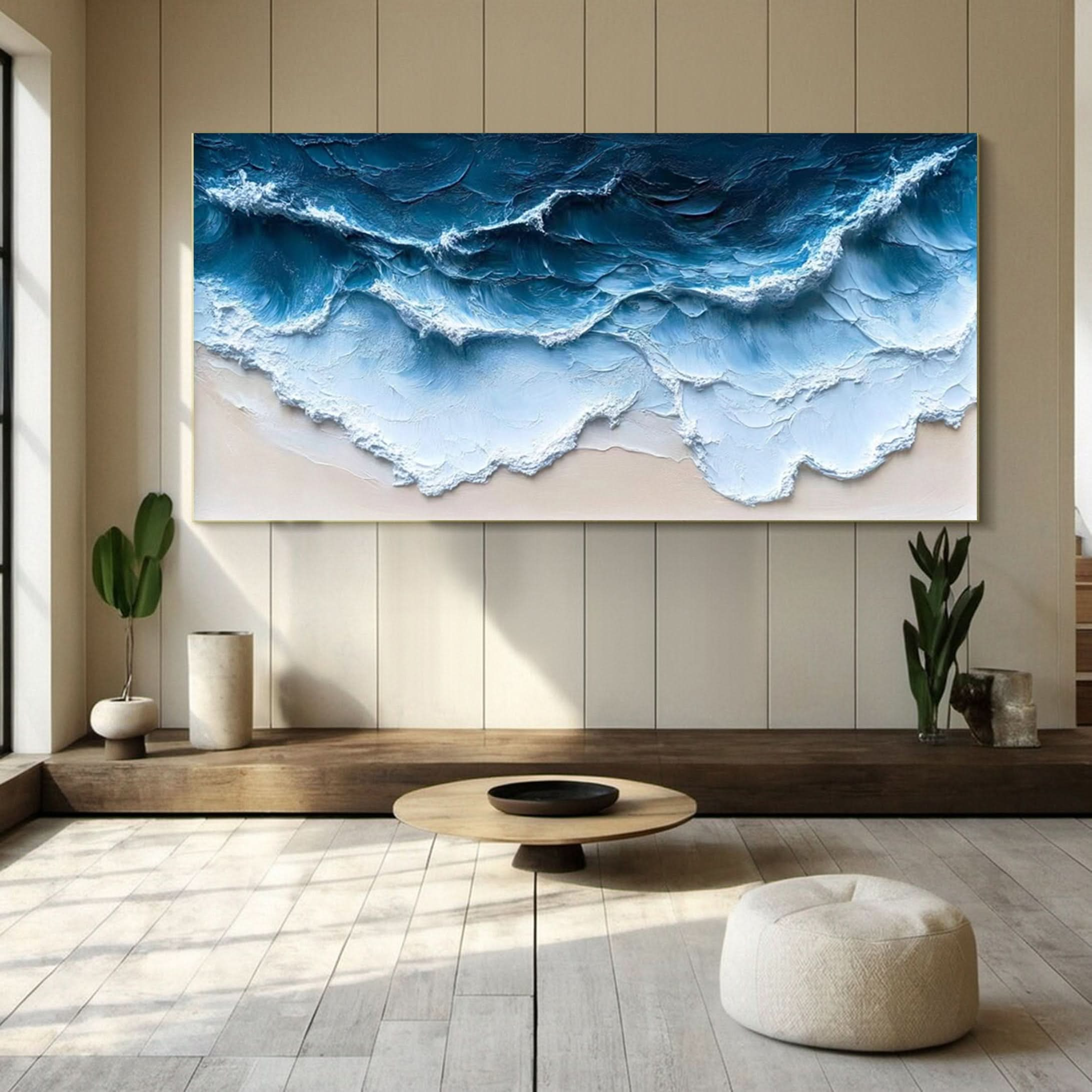 Ocean Majesty Large Textured Wave Wall Art #OS 040