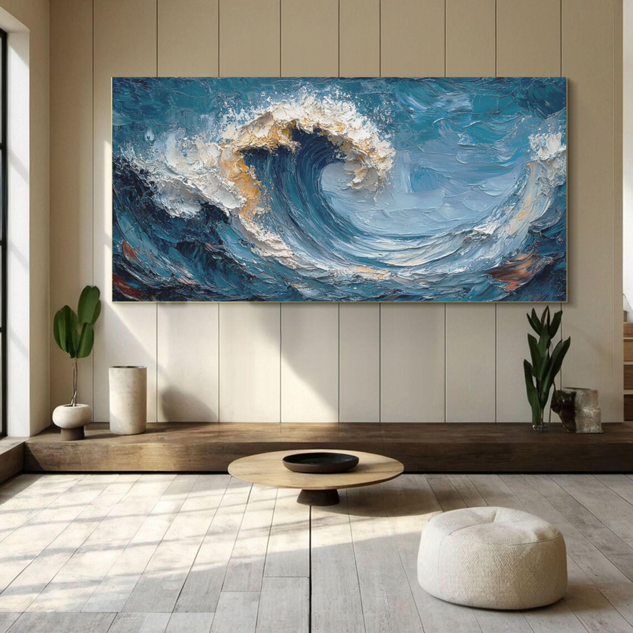 Ocean Majesty Large Textured Wave Wall Art #OS 042