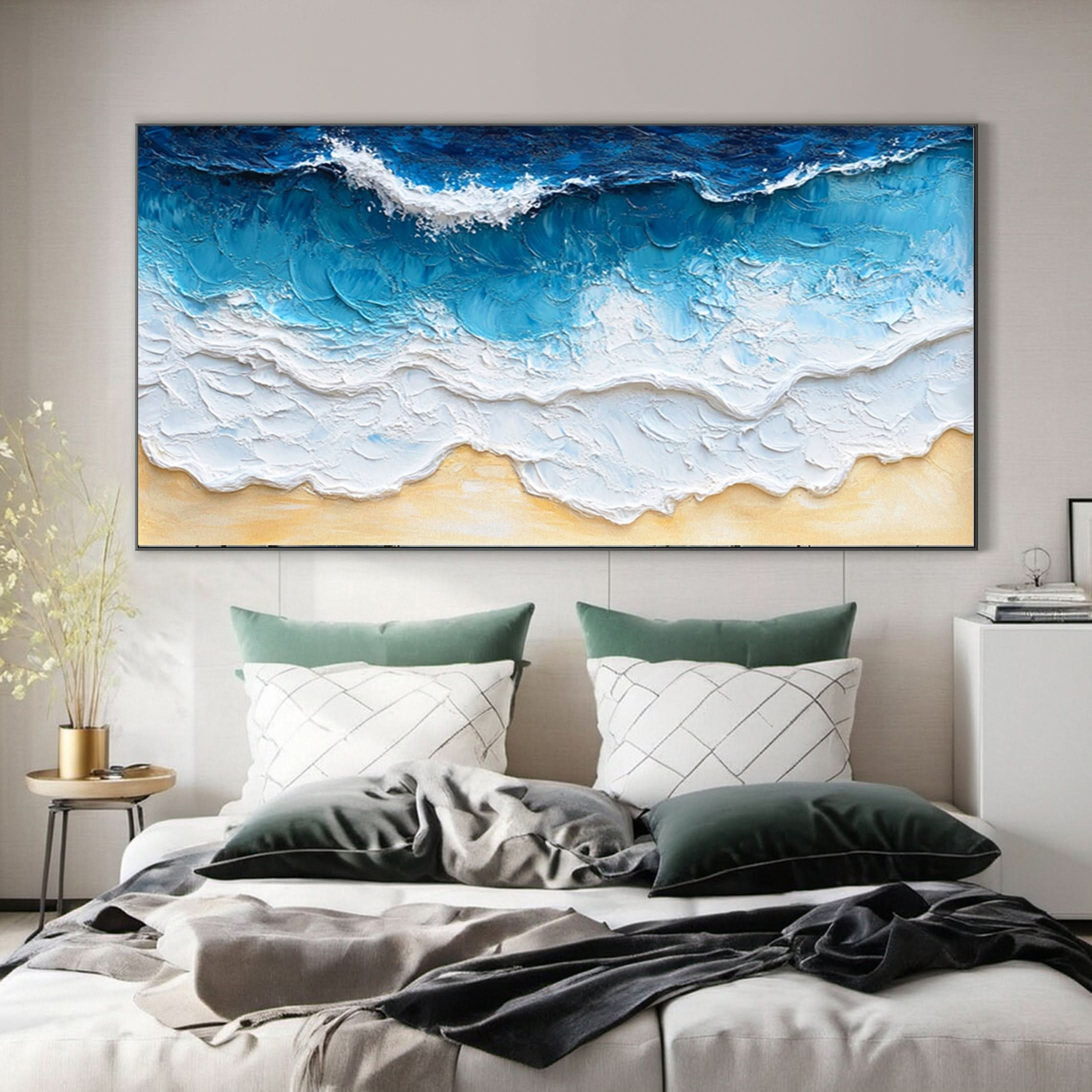 Large Textured Seascape Painting for Living Room Wall Art #OS 032