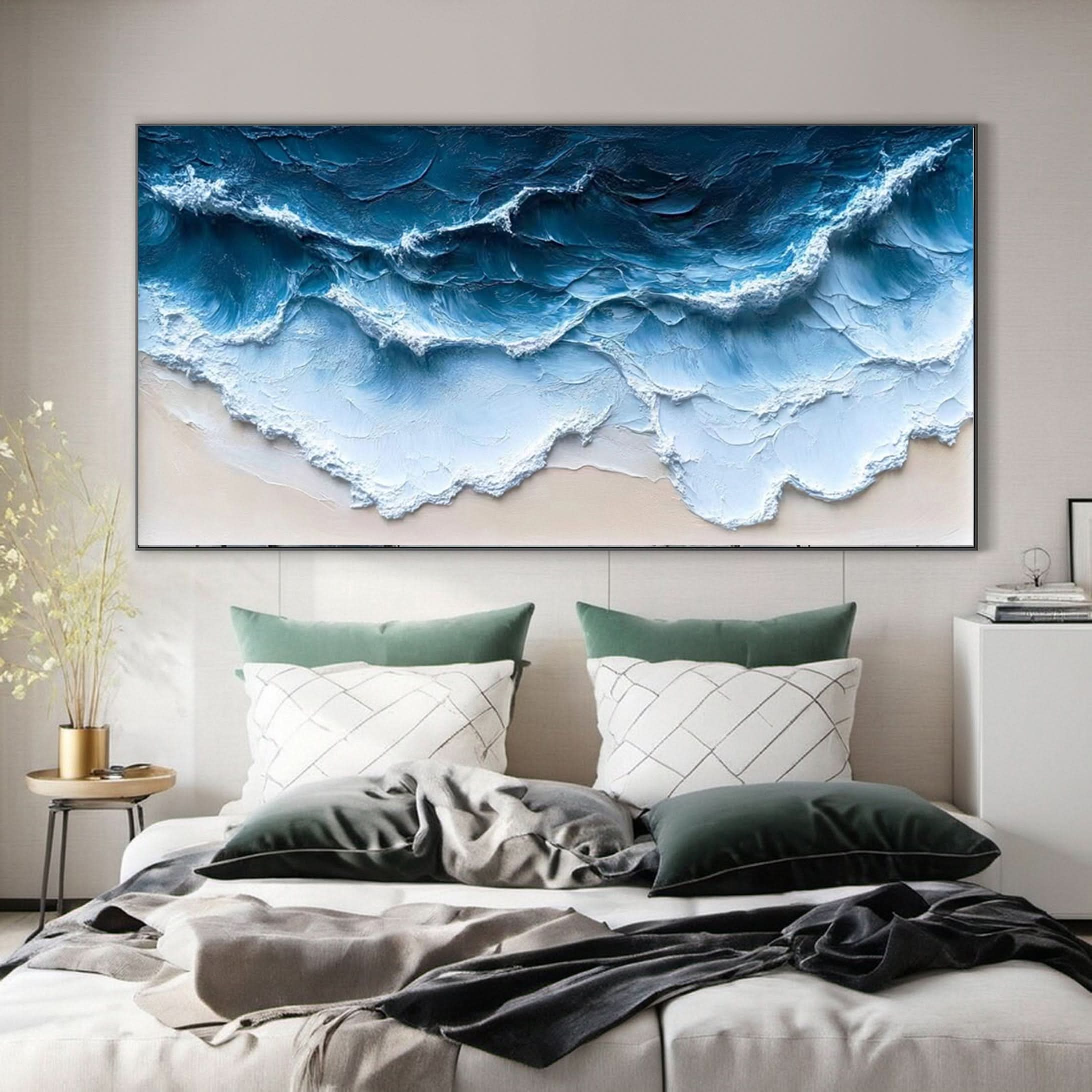 Ocean Majesty Large Textured Wave Wall Art #OS 040