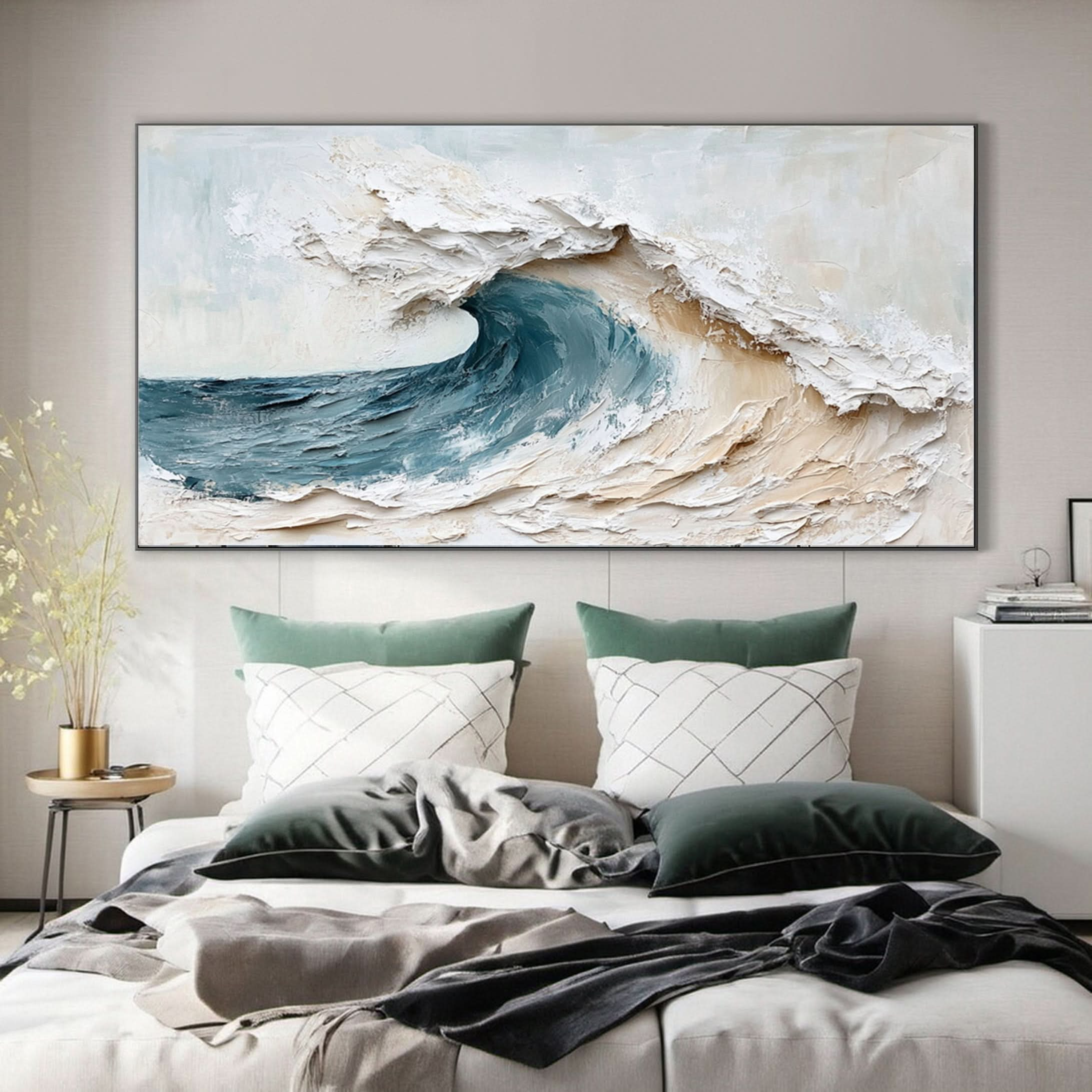 Ocean Majesty Large Textured Wave Wall Art #OS 043