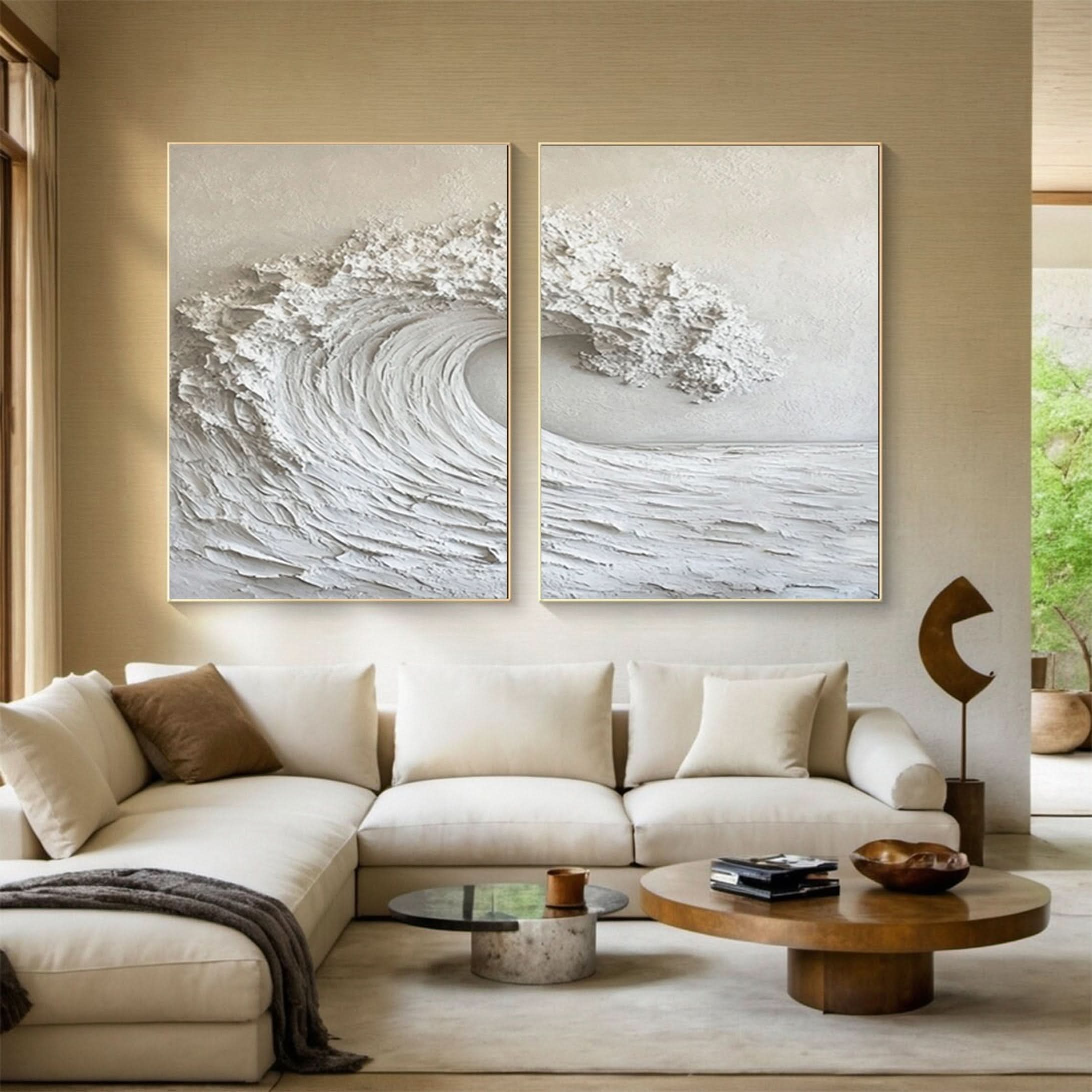 Large Textured Seascape Painting for Living Room Wall Art #OS 037