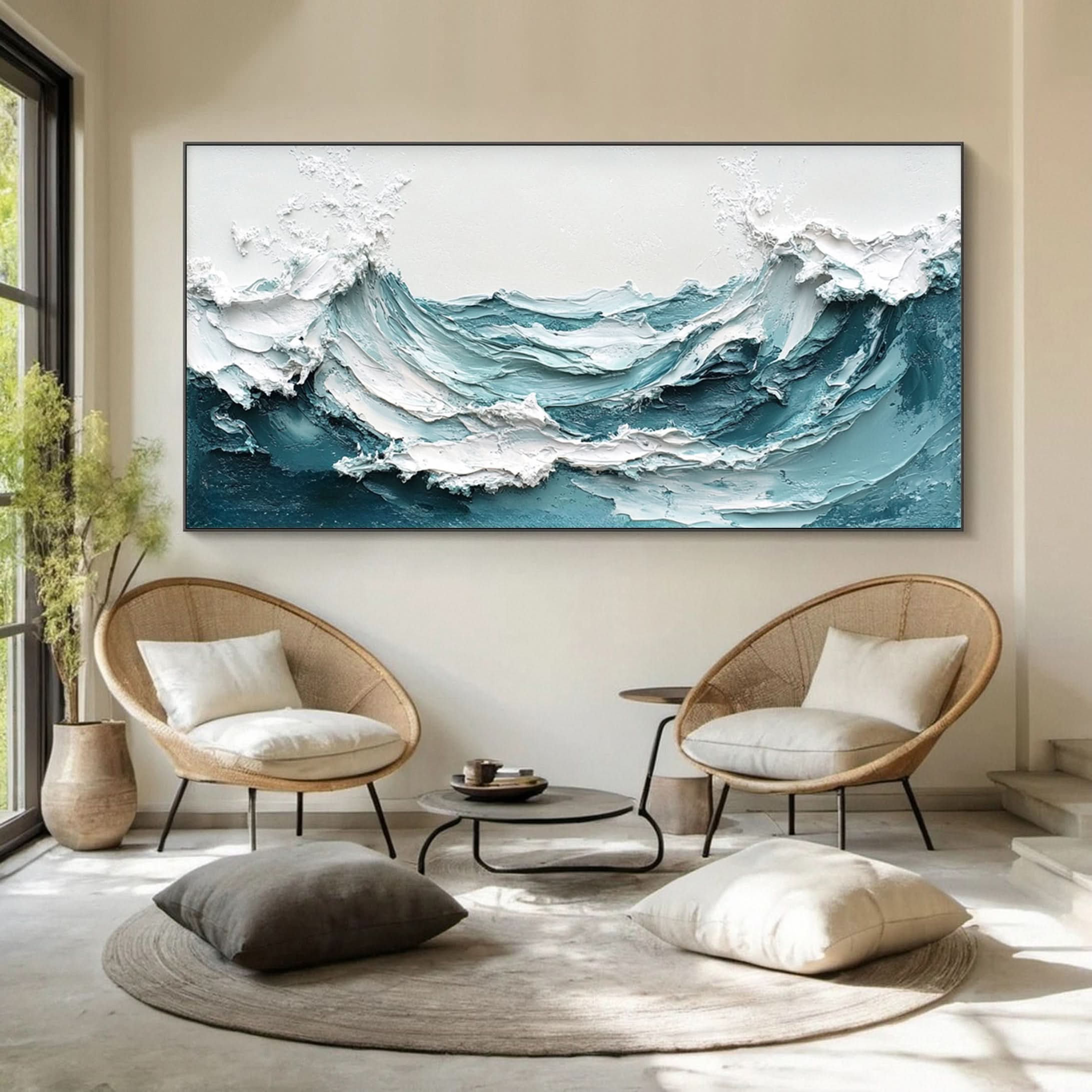 Ocean Majesty Large Textured Wave Wall Art #OS 046