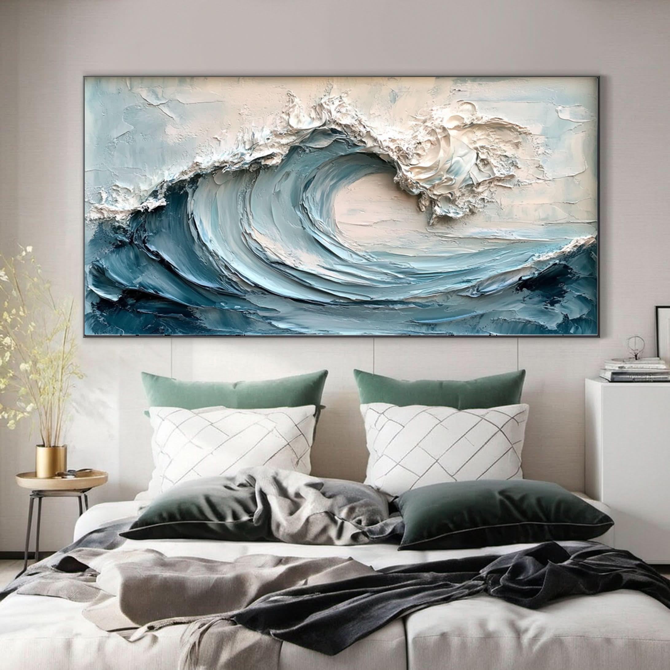 Ocean Majesty Large Textured Wave Wall Art #OS 044