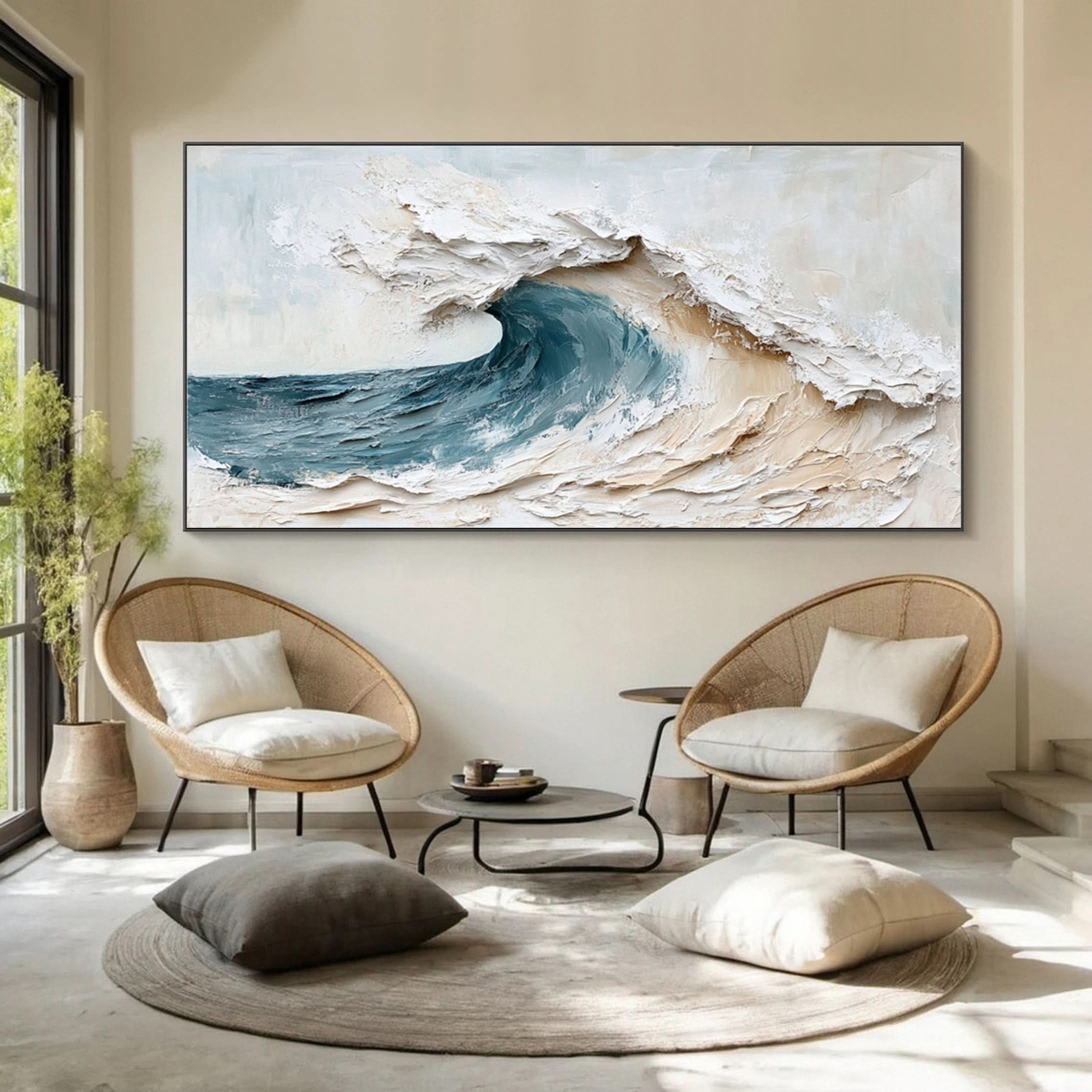 Ocean Majesty Large Textured Wave Wall Art #OS 043