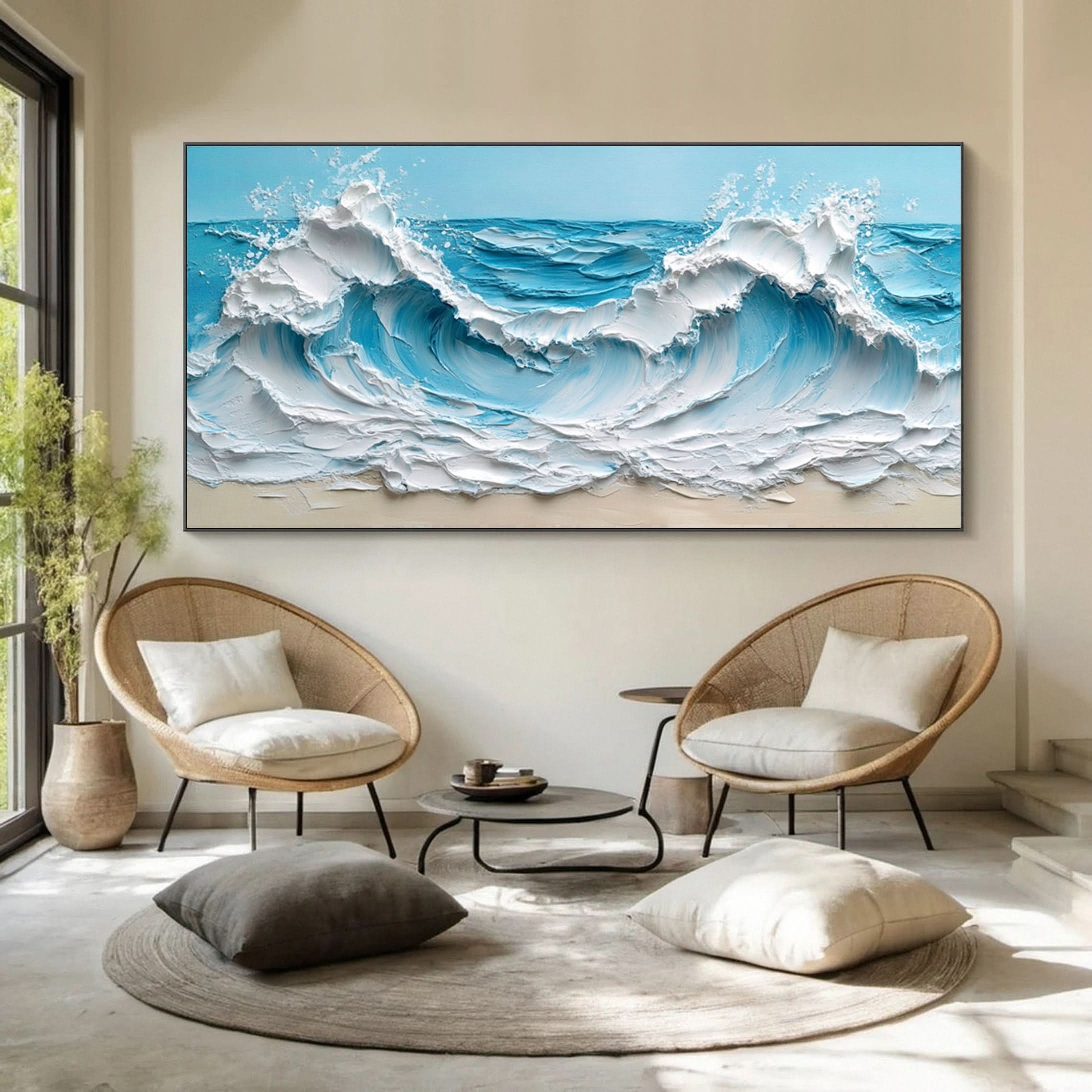 Ocean Majesty Large Textured Wave Wall Art #OS 041