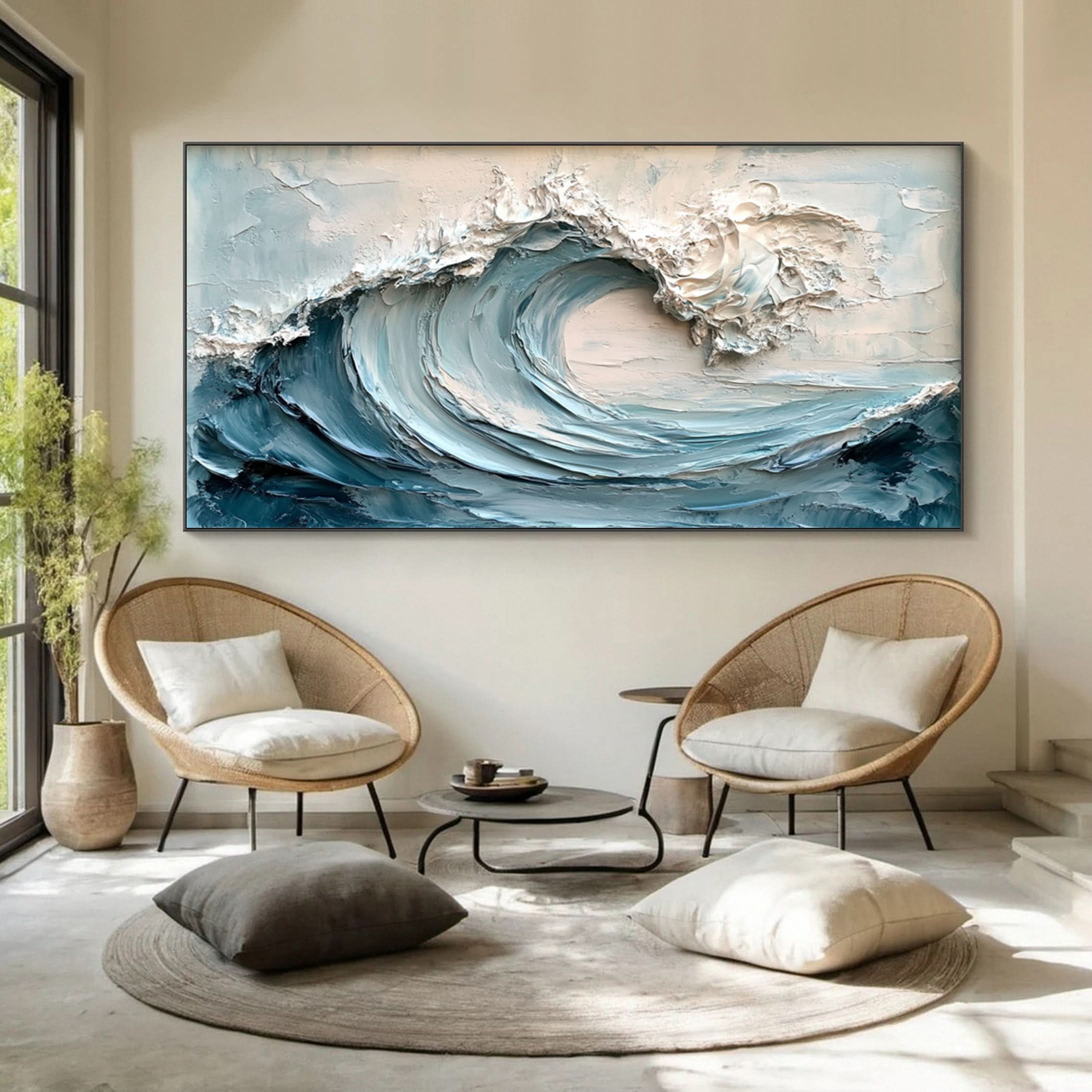 Ocean Majesty Large Textured Wave Wall Art #OS 044