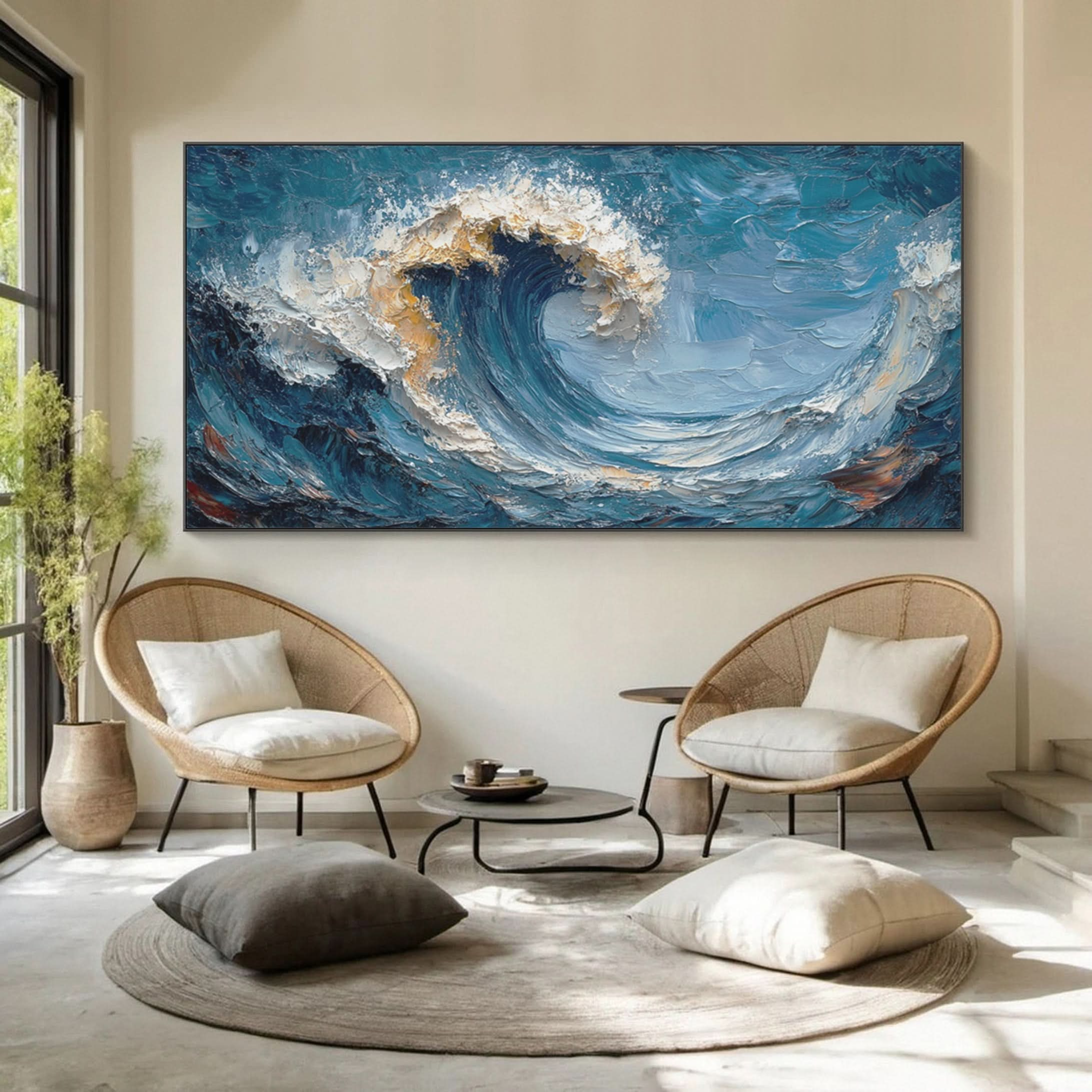 Ocean Majesty Large Textured Wave Wall Art #OS 042