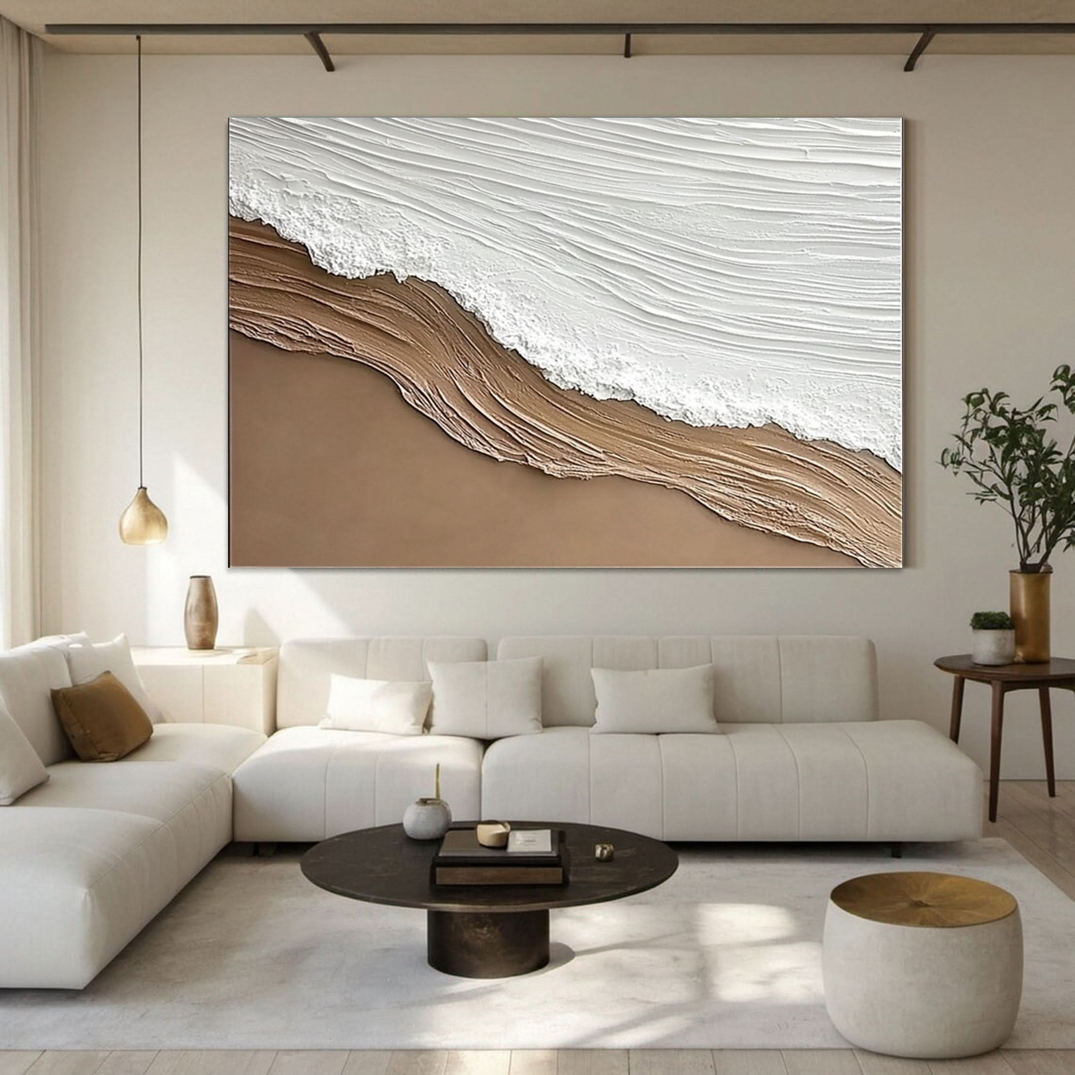 Large Textured Seascape Painting for Living Room Wall Art #OS 038