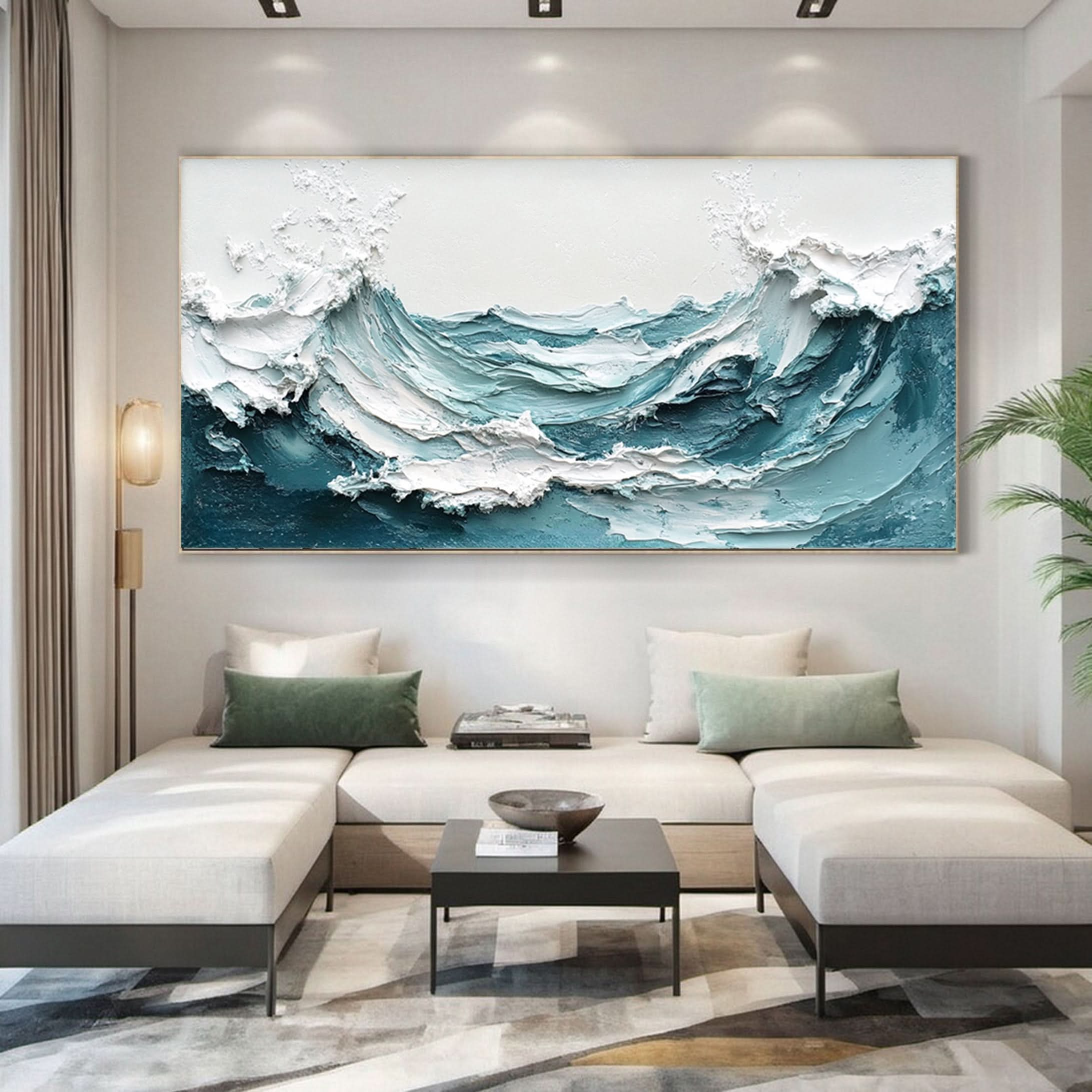 Ocean Majesty Large Textured Wave Wall Art #OS 046