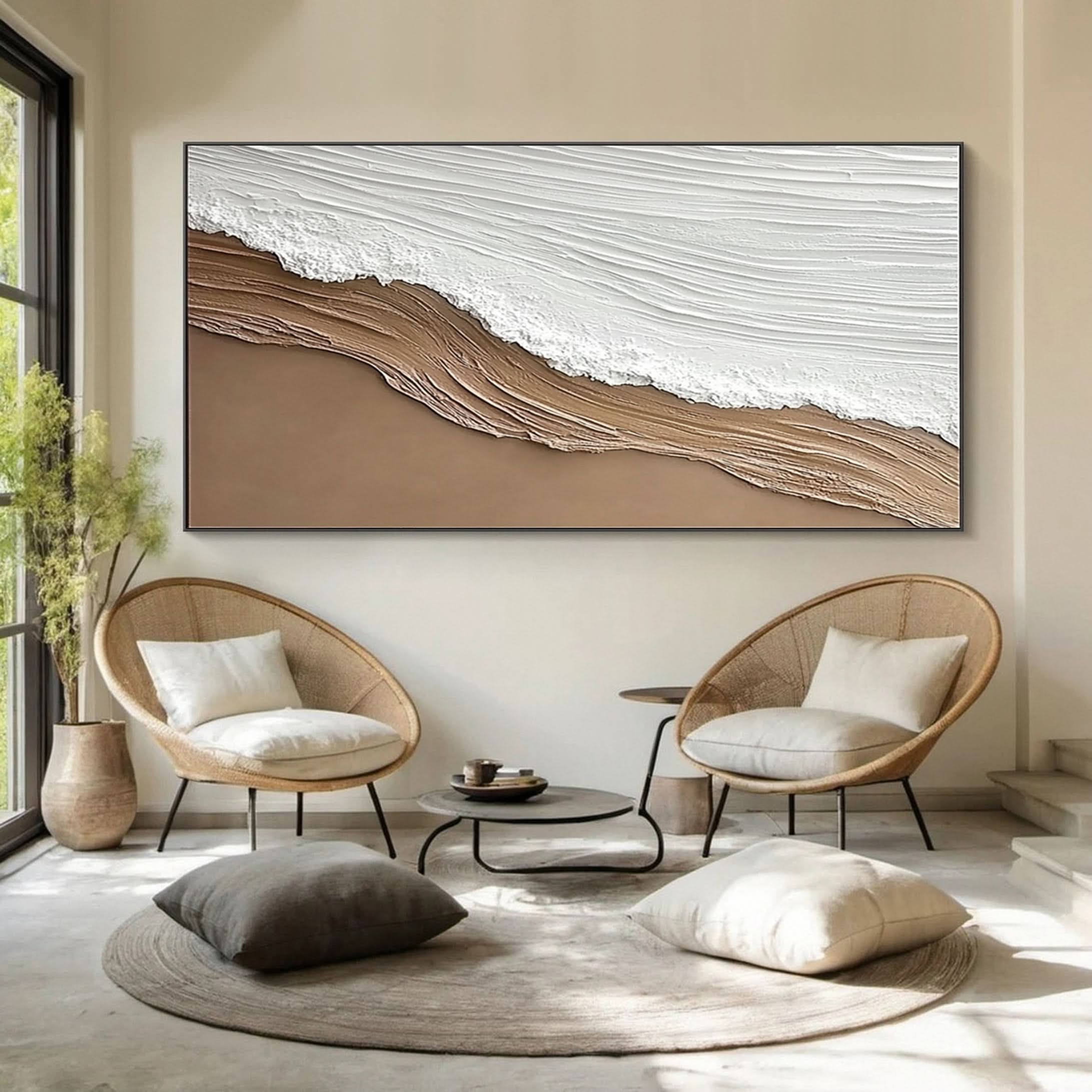 Large Textured Seascape Painting for Living Room Wall Art #OS 038