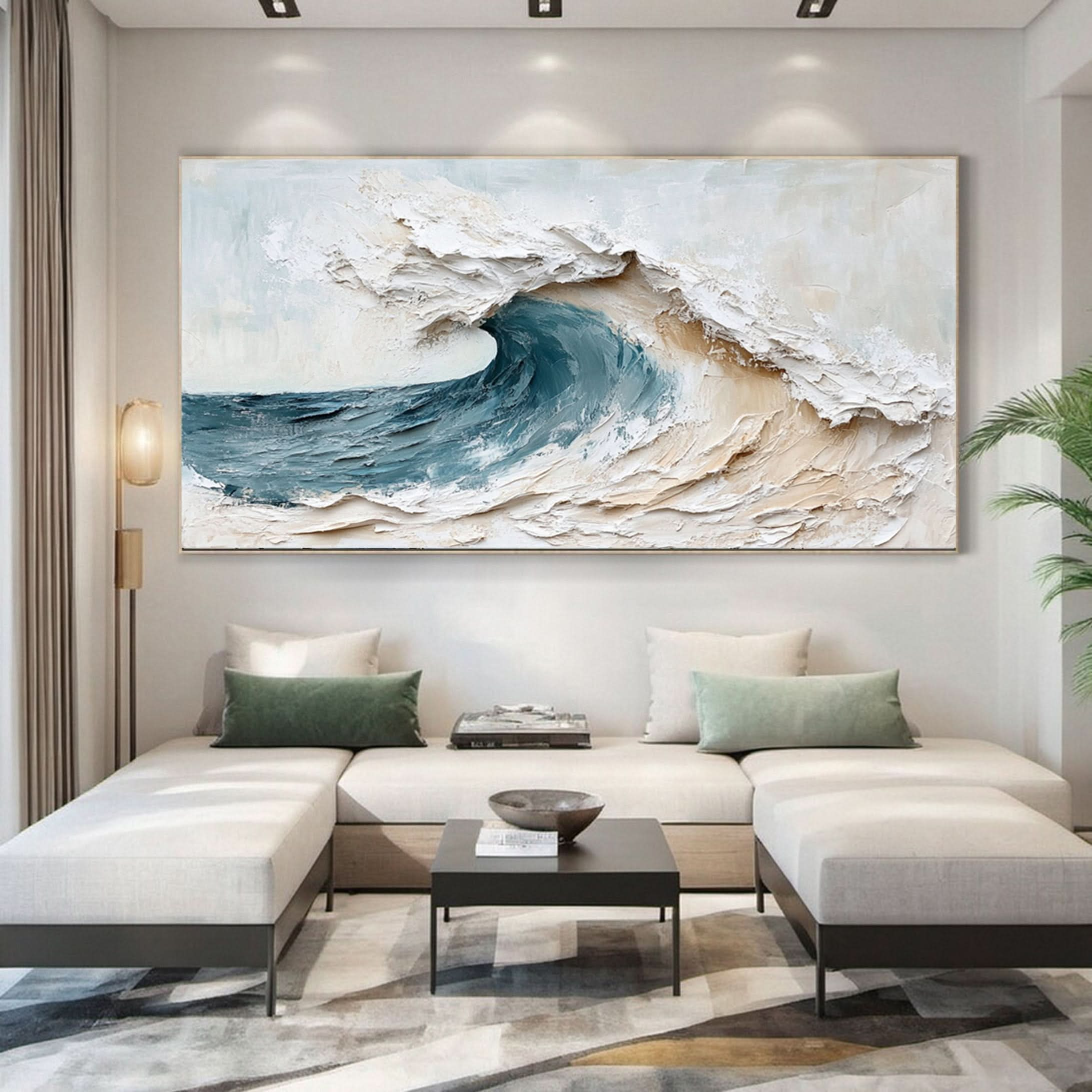 Ocean Majesty Large Textured Wave Wall Art #OS 043