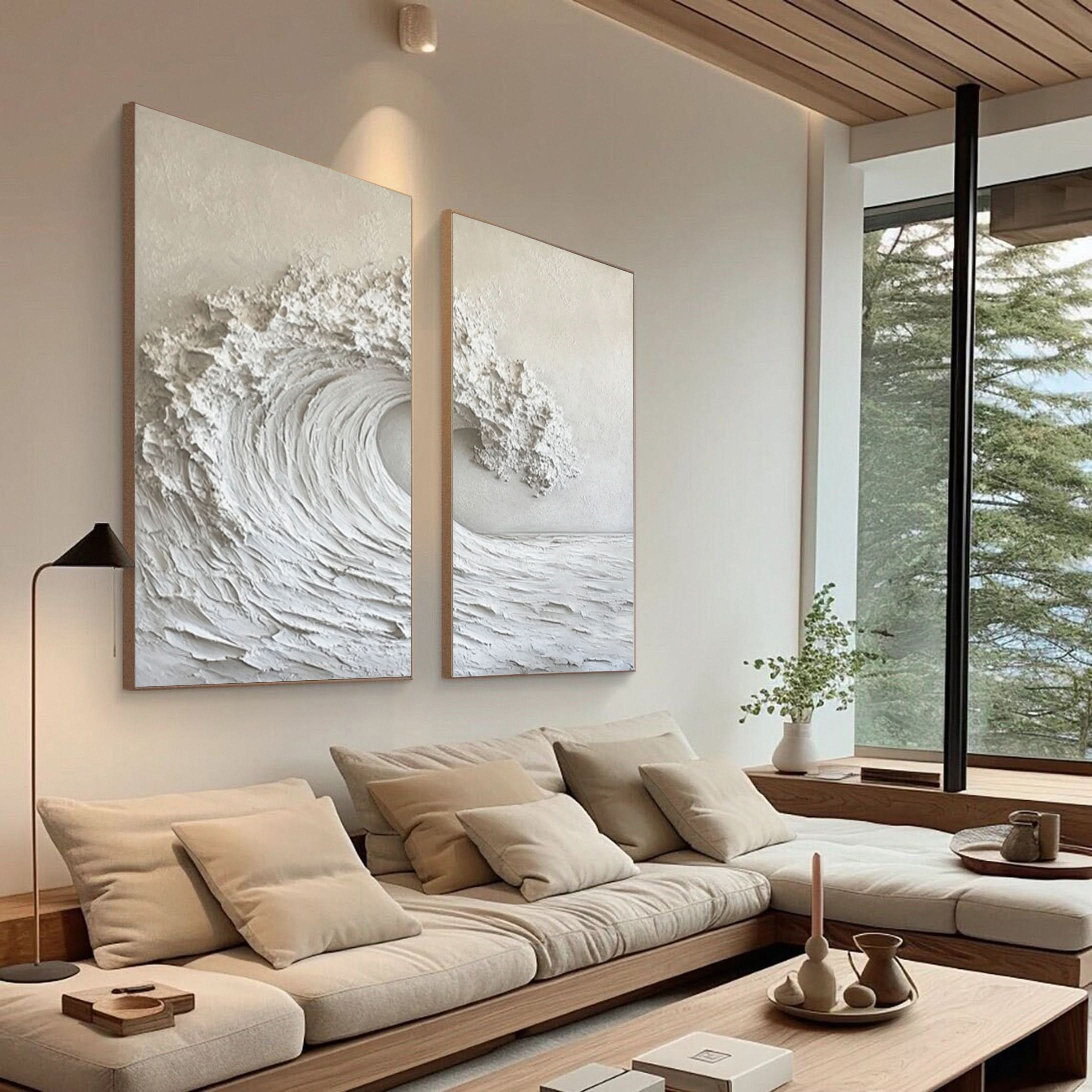 Large Textured Seascape Painting for Living Room Wall Art #OS 037