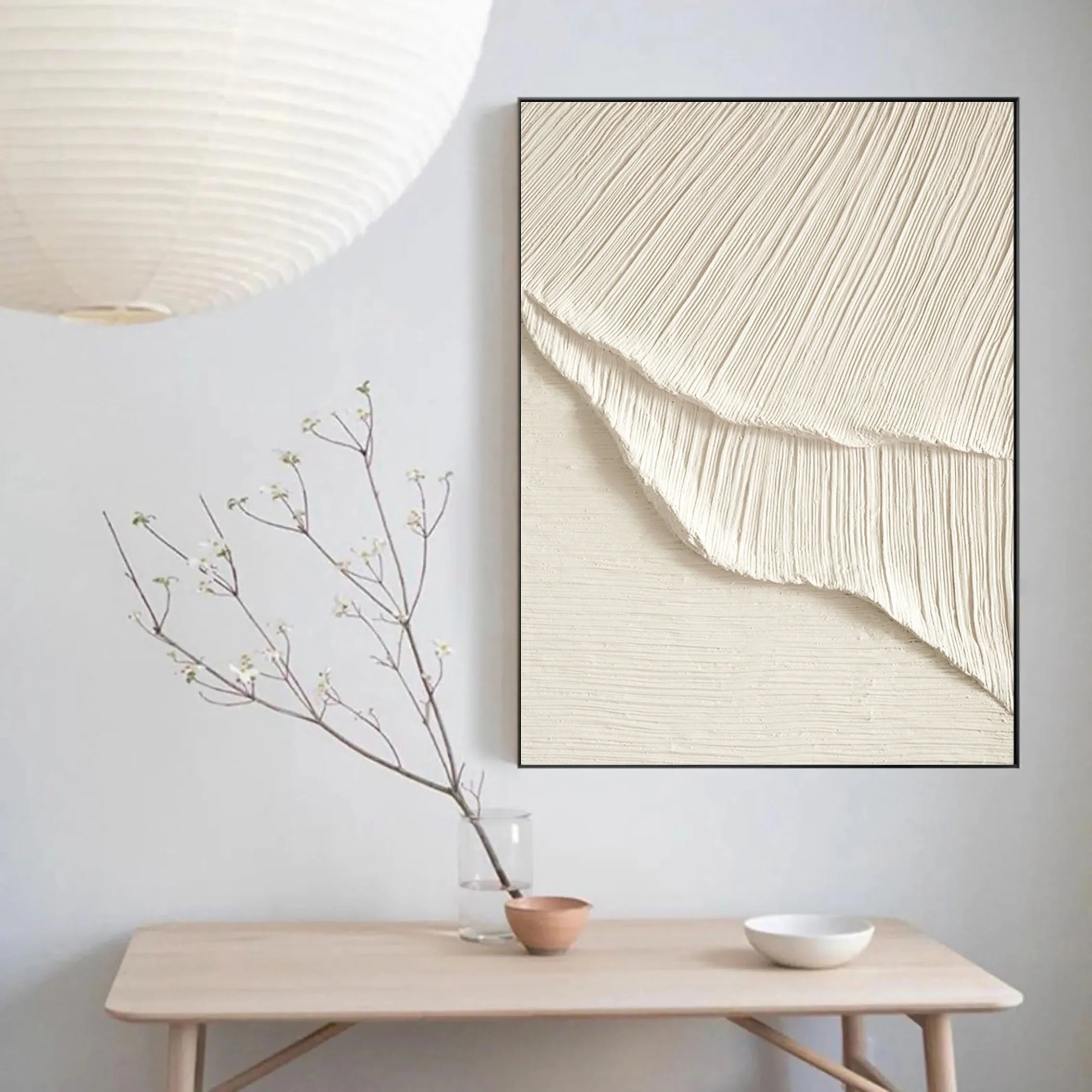 Minimalist Textured Plaster Art Painting Wall Artwork Original by Artist