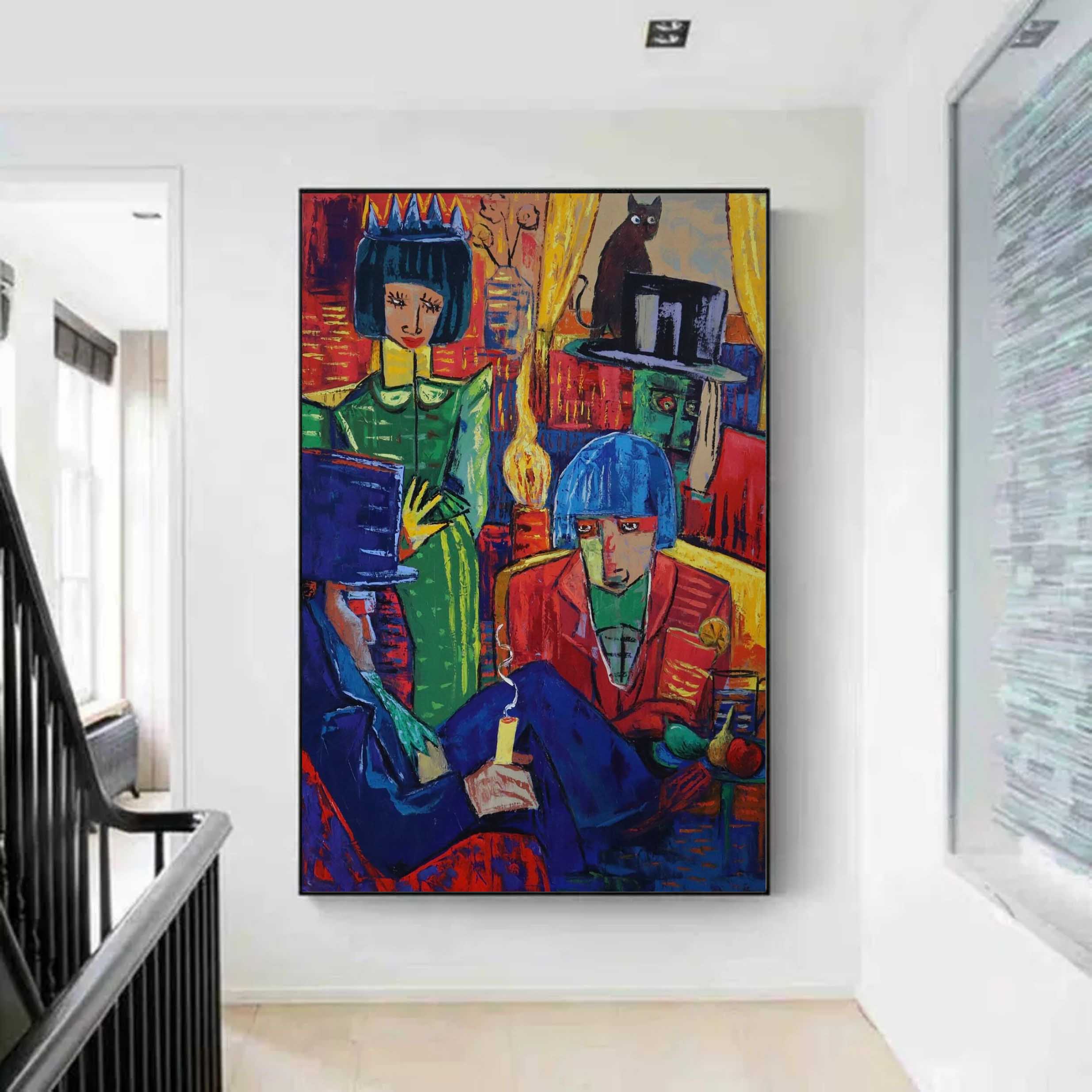 Large People Portraits Pop Art Abstract People Pop Canvas Painting Human Pop Art Canvas Pop Wall Art