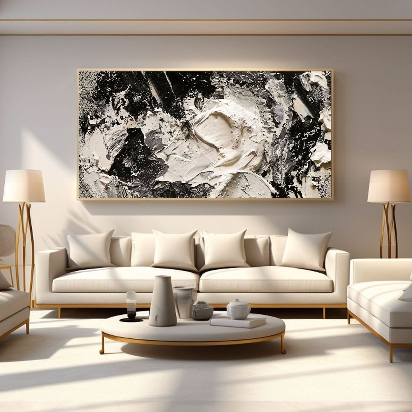 Abstract Plaster Wall Art "Sablelight" - nukeart