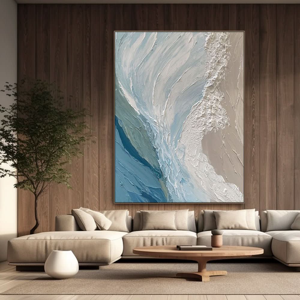 Abstract Textured Painting "Pause" - nukeart