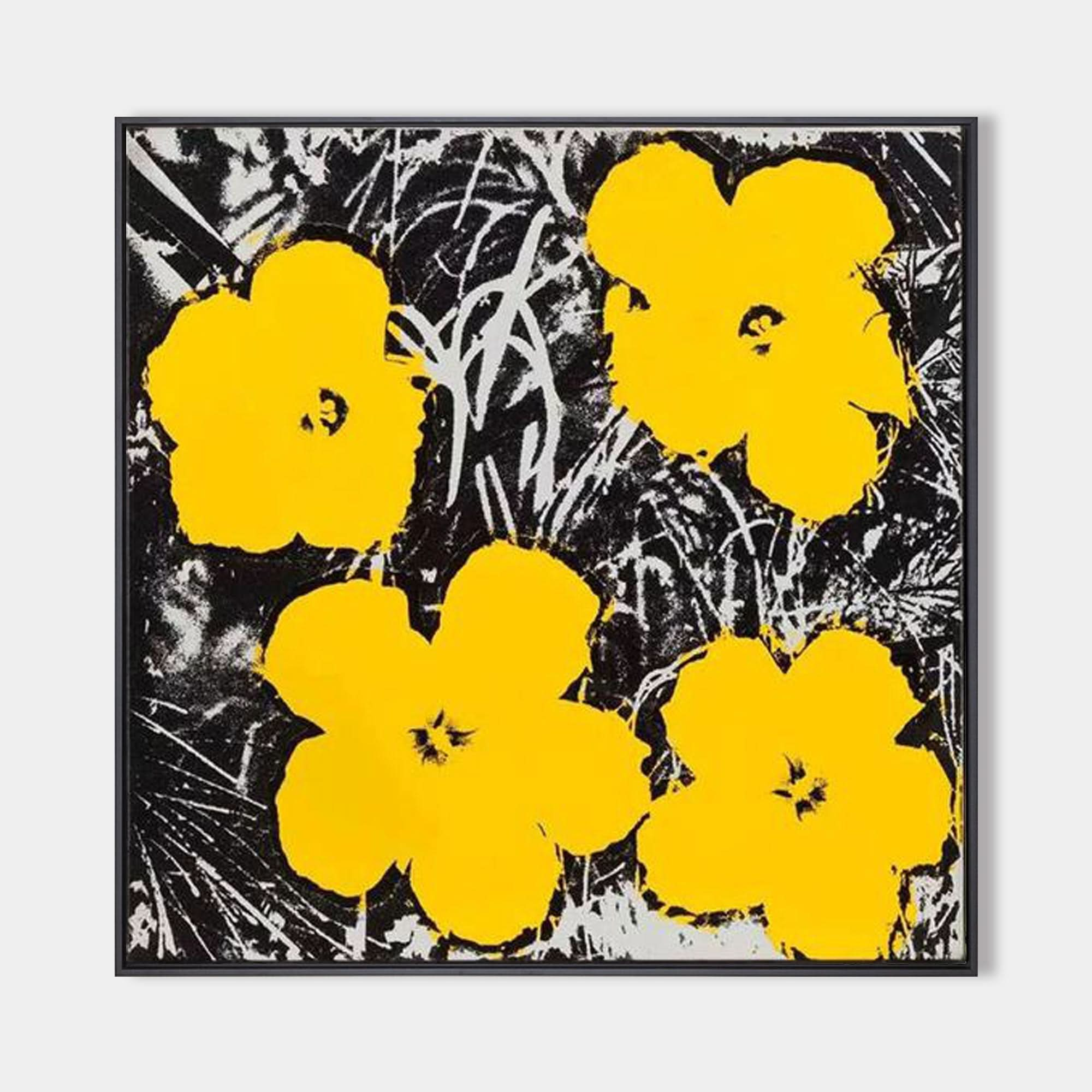 Colorful Flowers Pop Art Andy Warhol Flowers Painting Colorful Flower Textured Wall Art