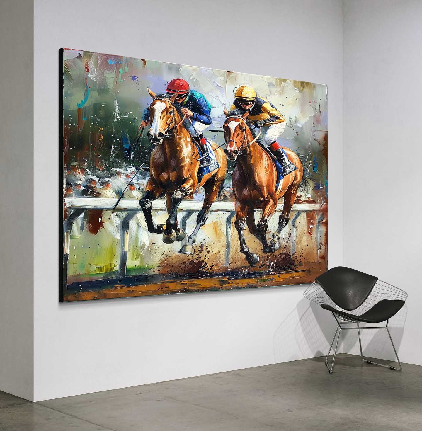 Horse Racing Canvas Wall Painting Decoration Horse Racing Canvas Art Horse Racing Wall Painting