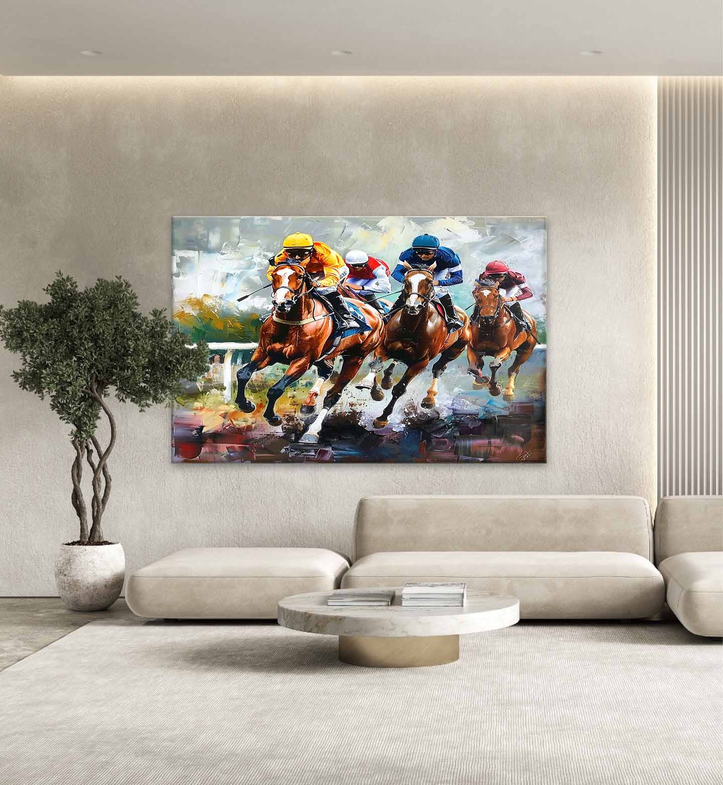 Horse Racing Canvas Art for Sale Horse Racing Canvas Wall Painting Decoration Horse Racing Wall Art